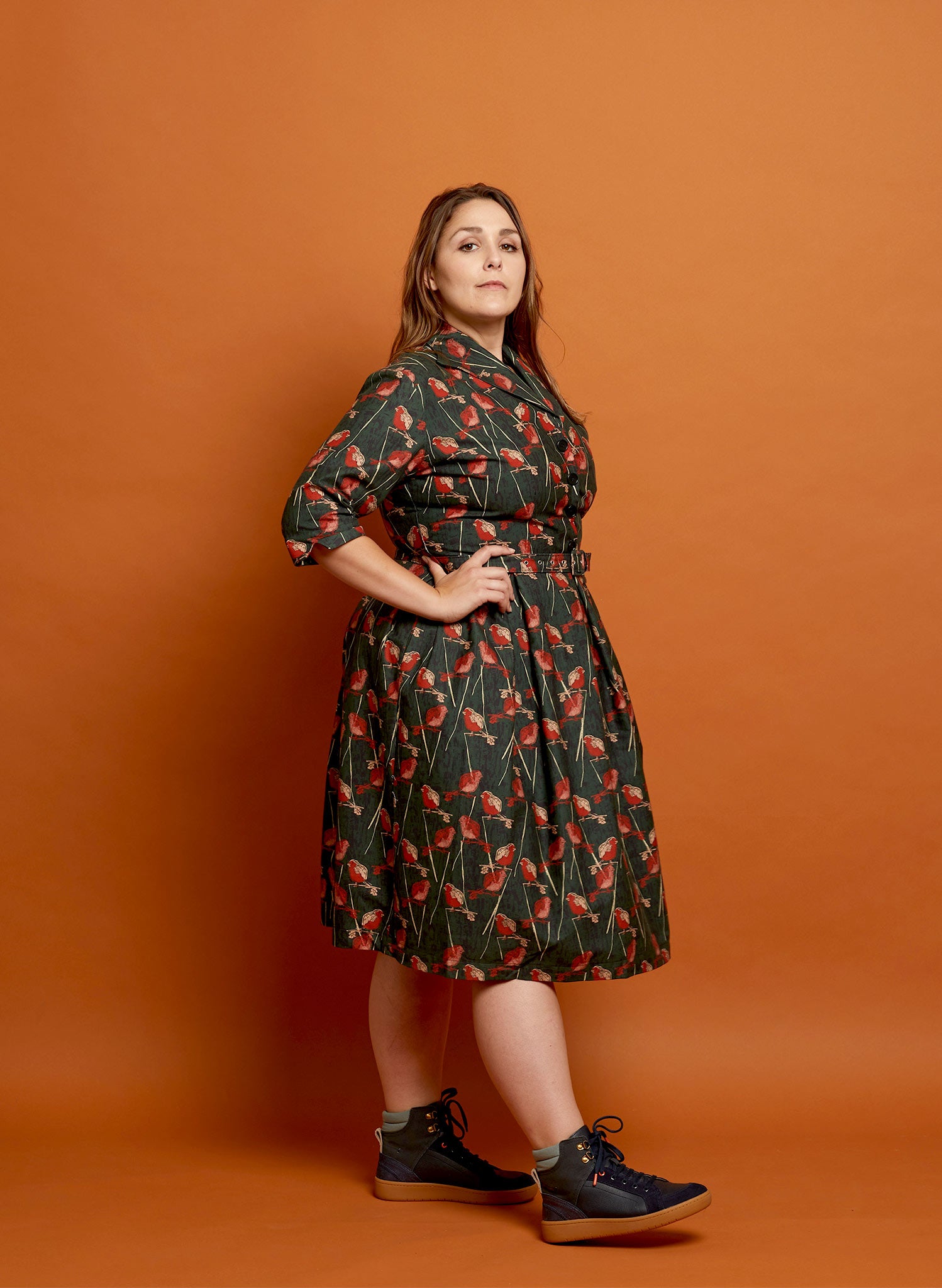 Ida - Forest Green Robin Dress