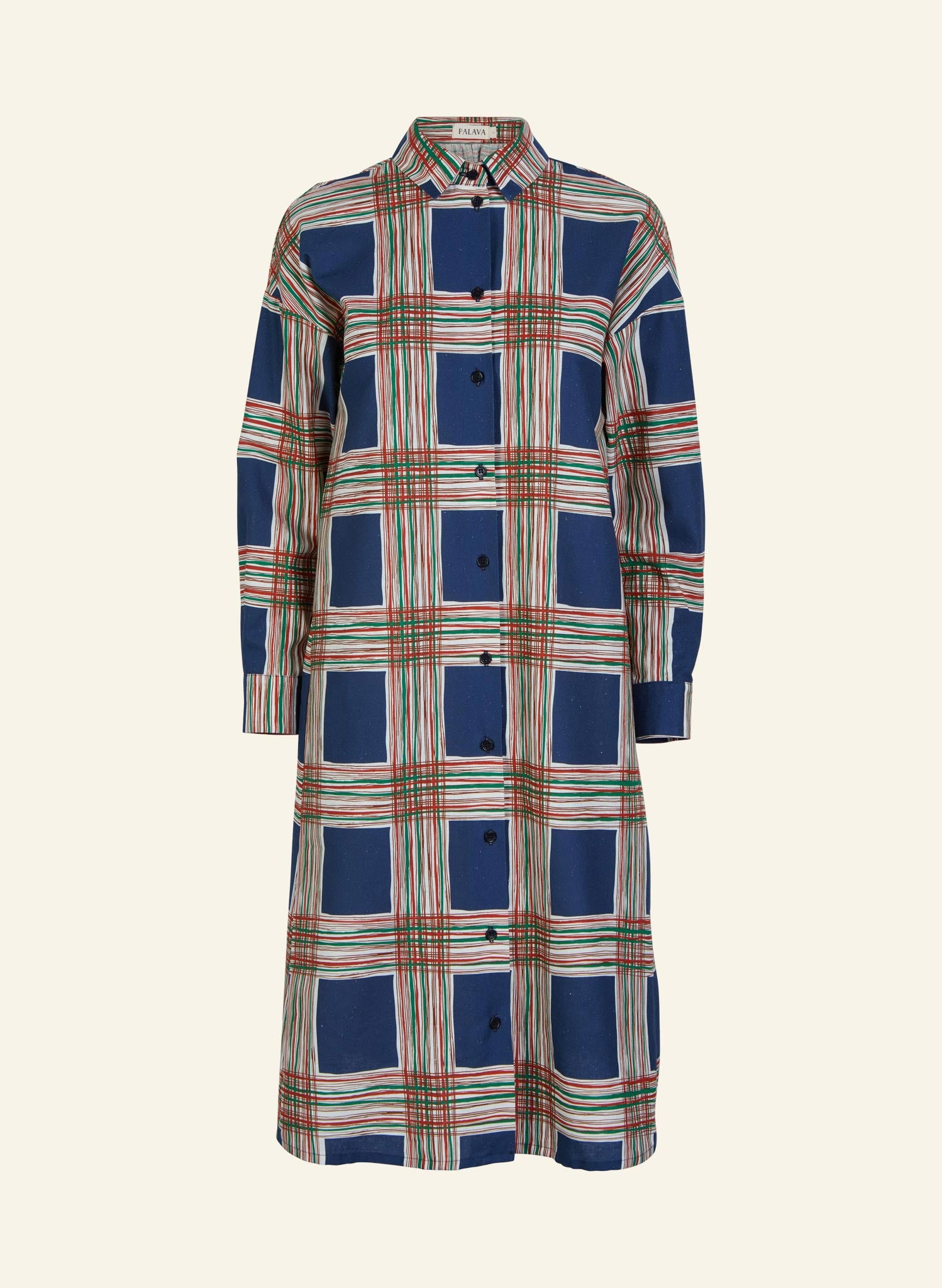 Izzy Shirt Dress - Navy Check