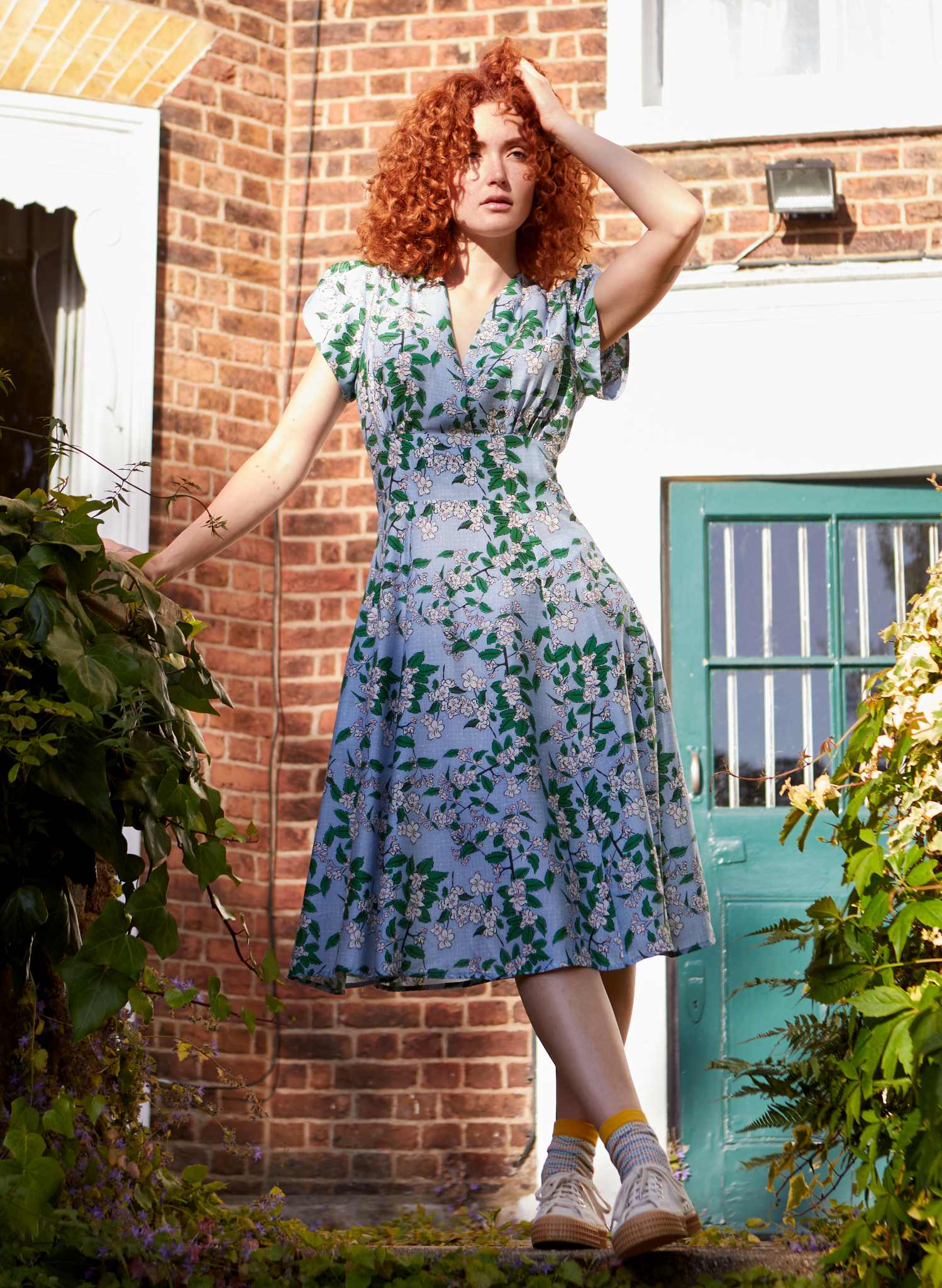 Rita Dress - Blue Apple Blossom