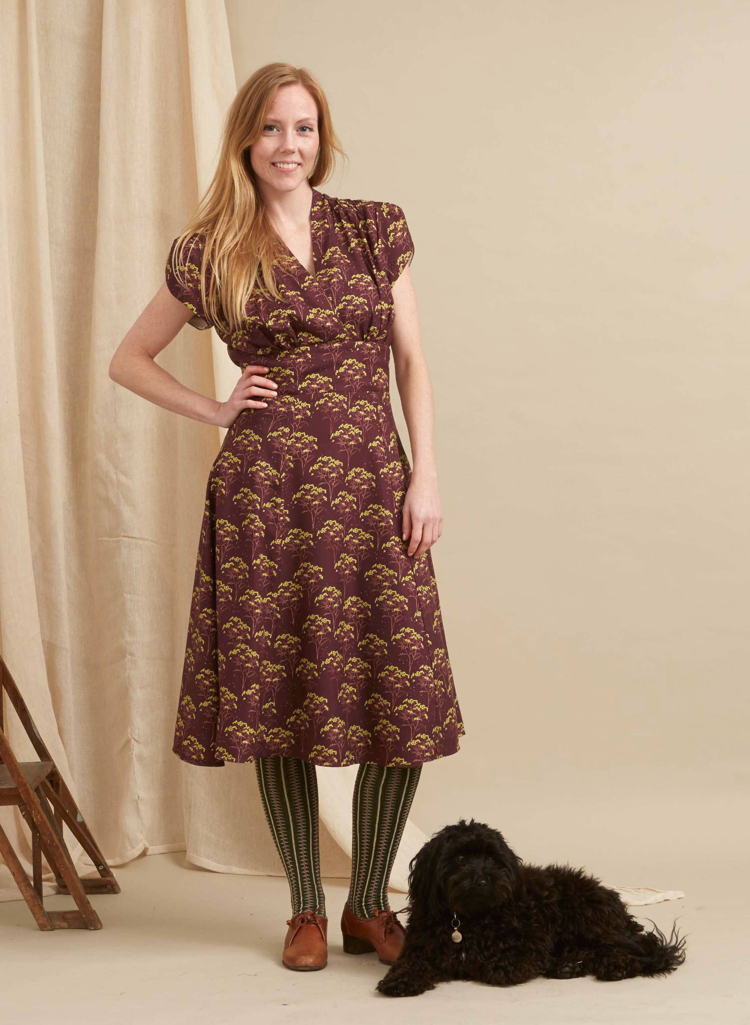 Rita - Blackcurrant Tansy Dress