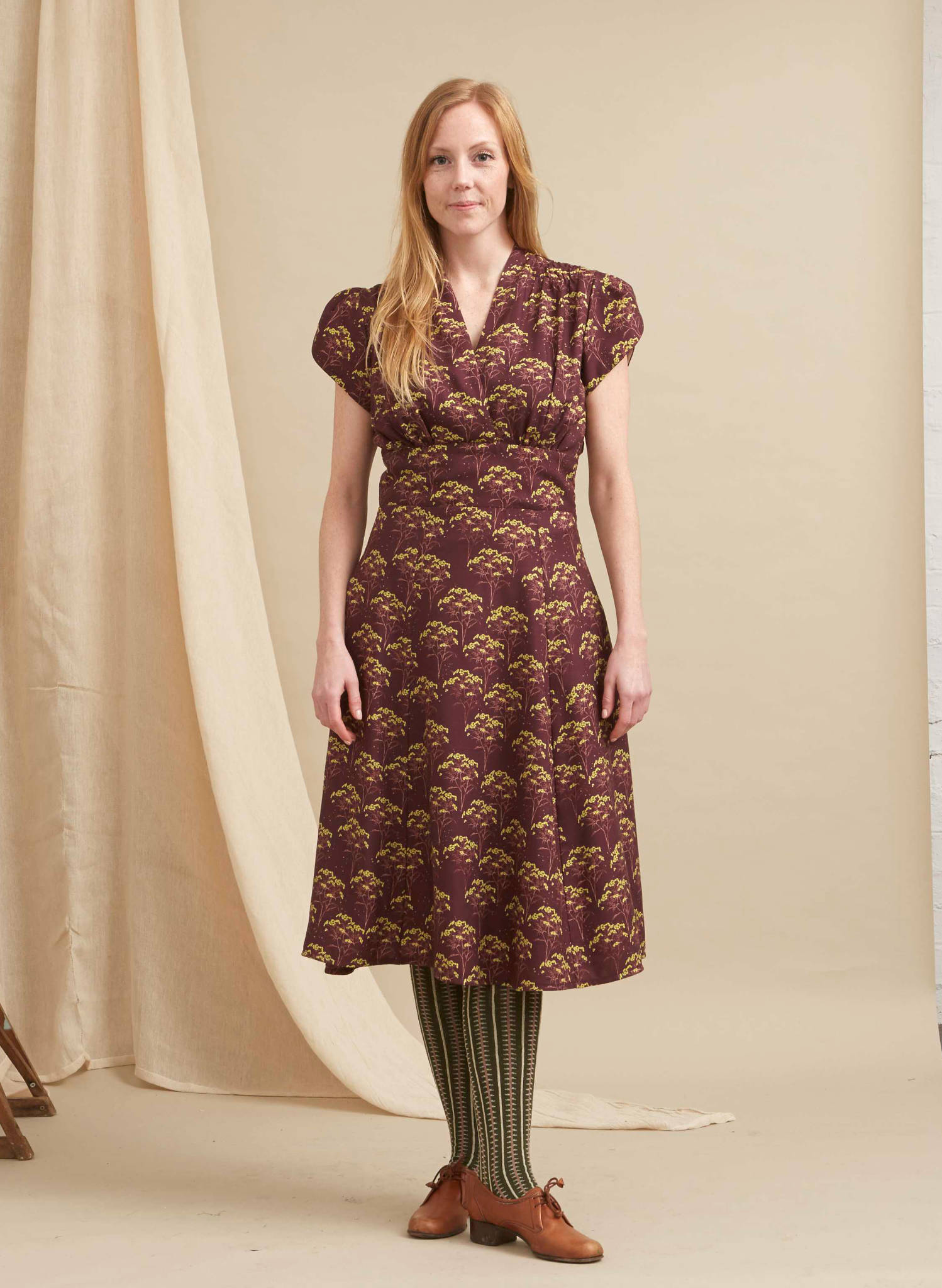 Rita - Blackcurrant Tansy Dress
