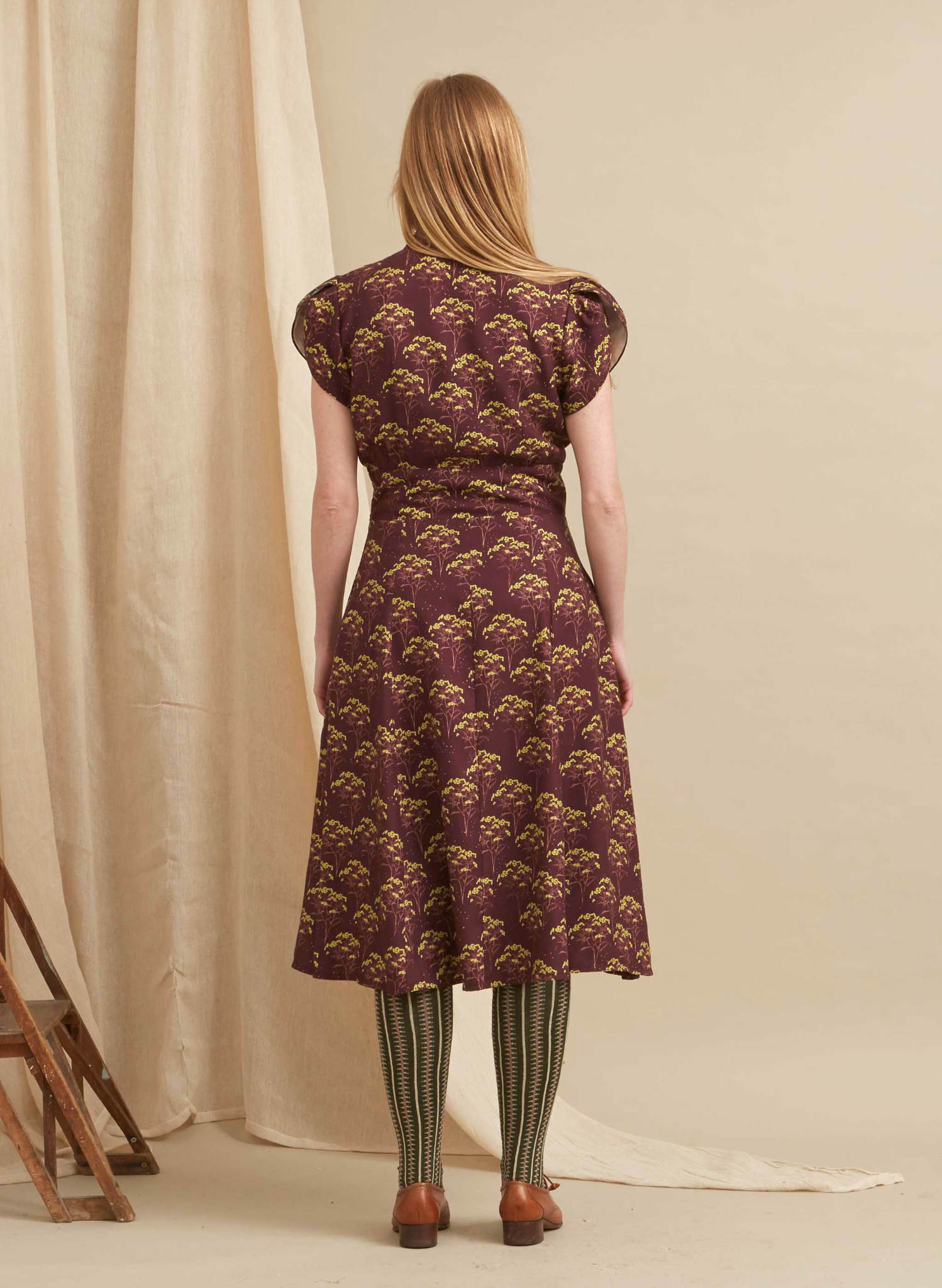 Rita - Blackcurrant Tansy Dress