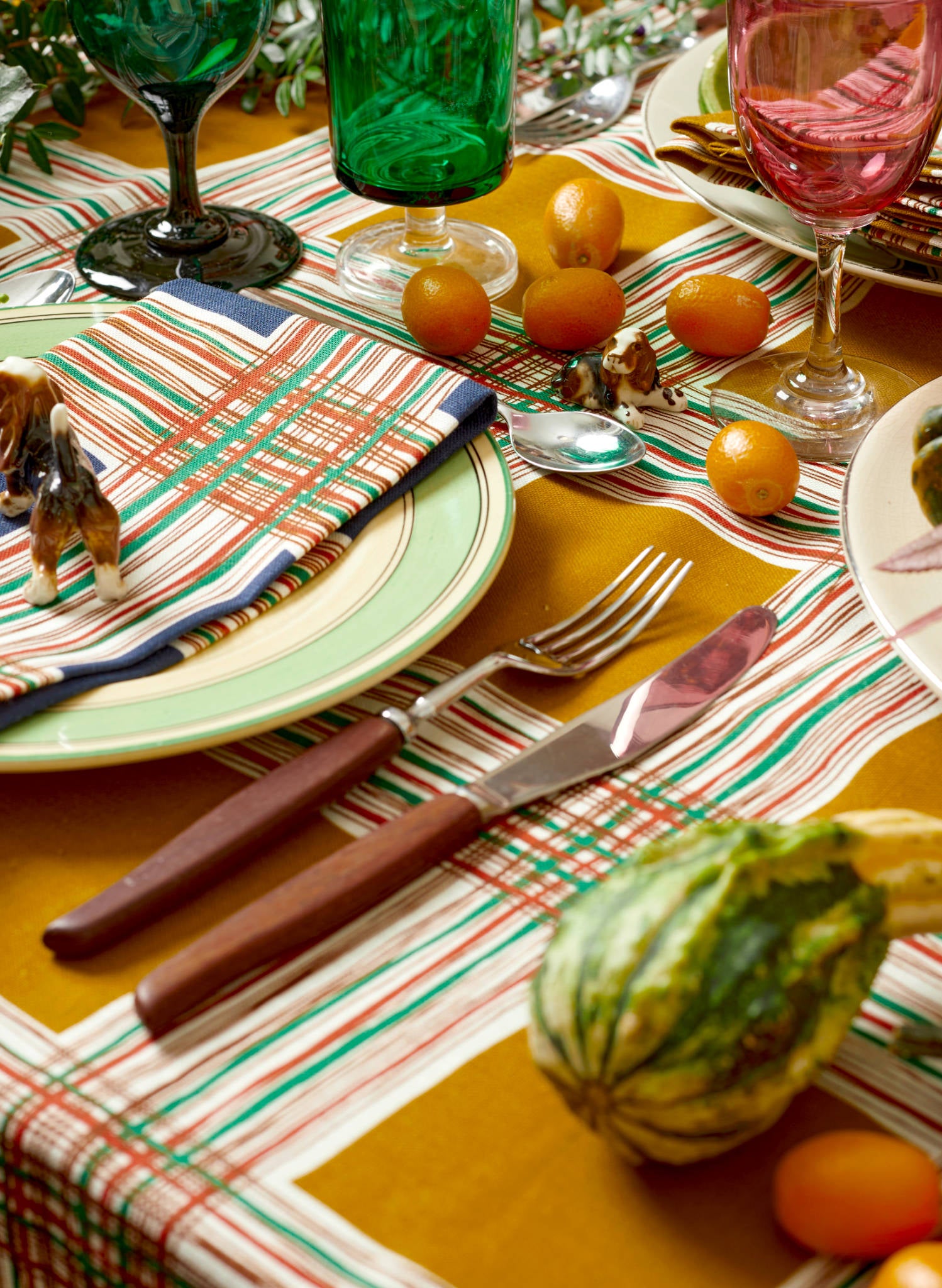 Table Cloth - Mustard Checks