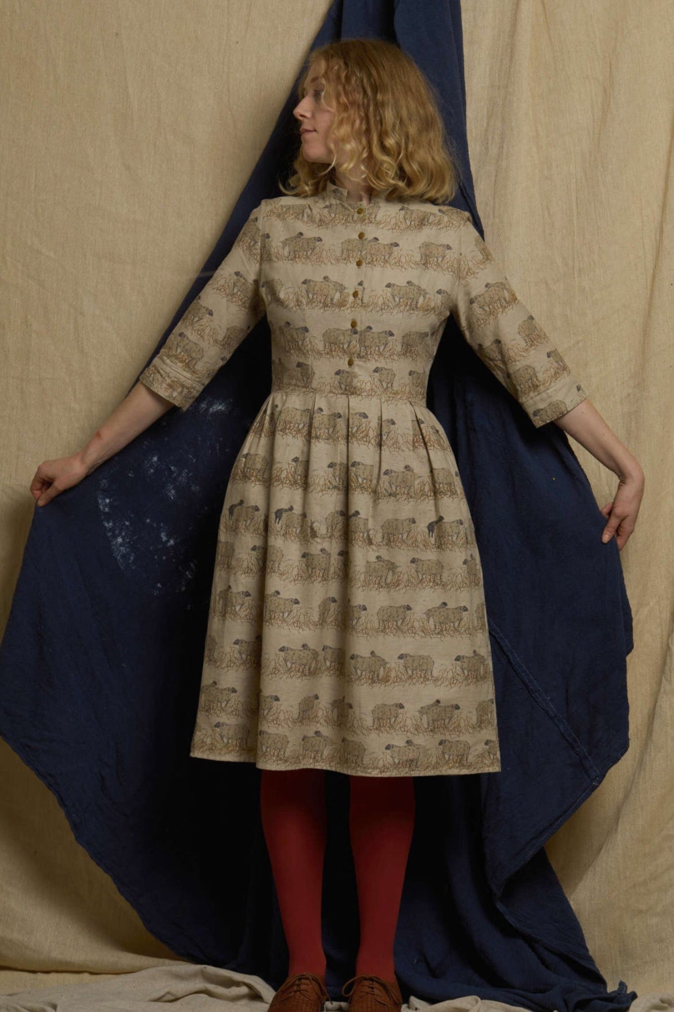 Cynthia - Natural Sheep Dress