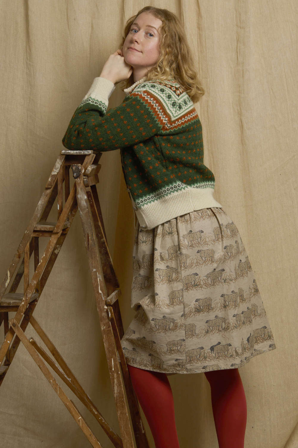 Cynthia - Natural Sheep Dress