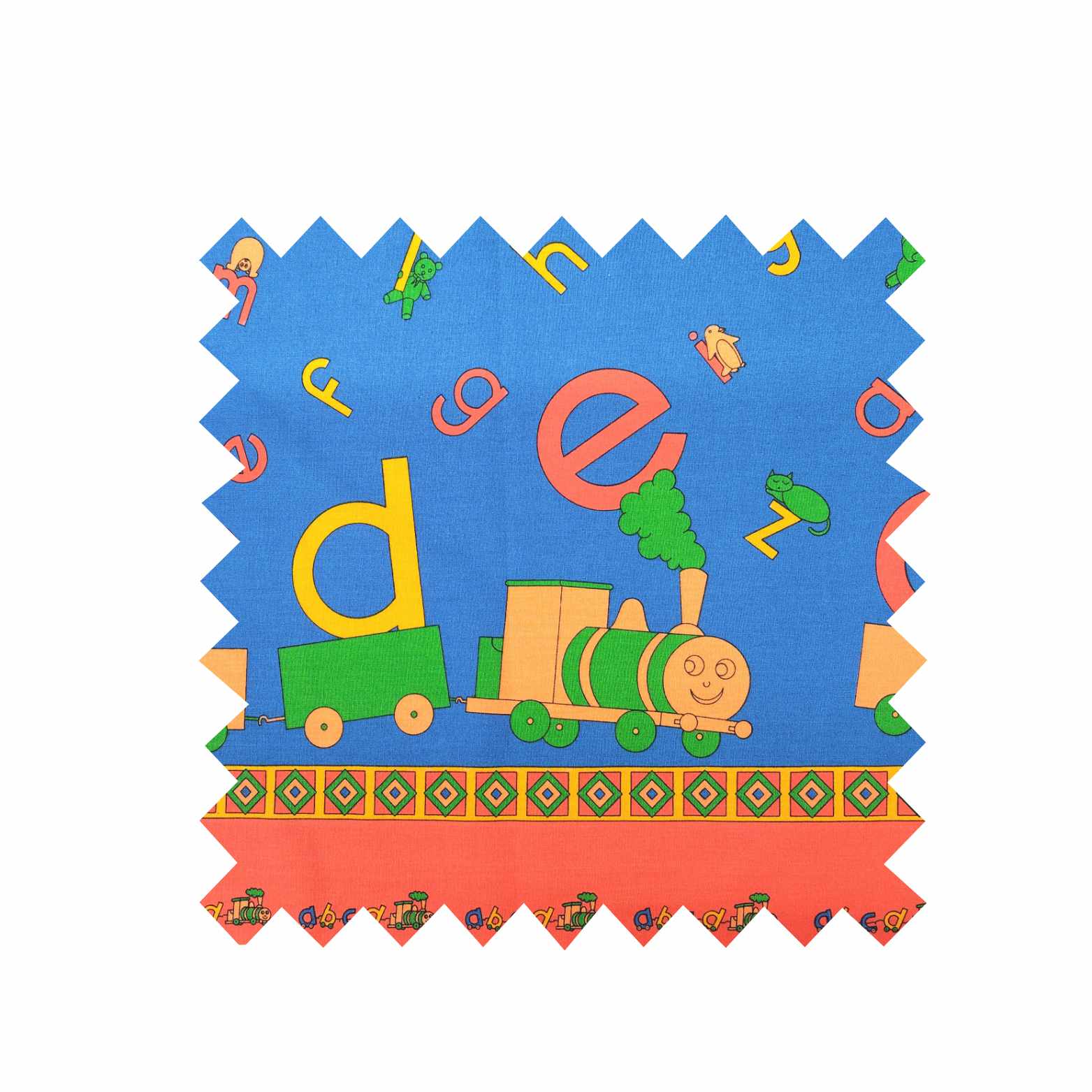 ABC Blue Fabric - Cotton