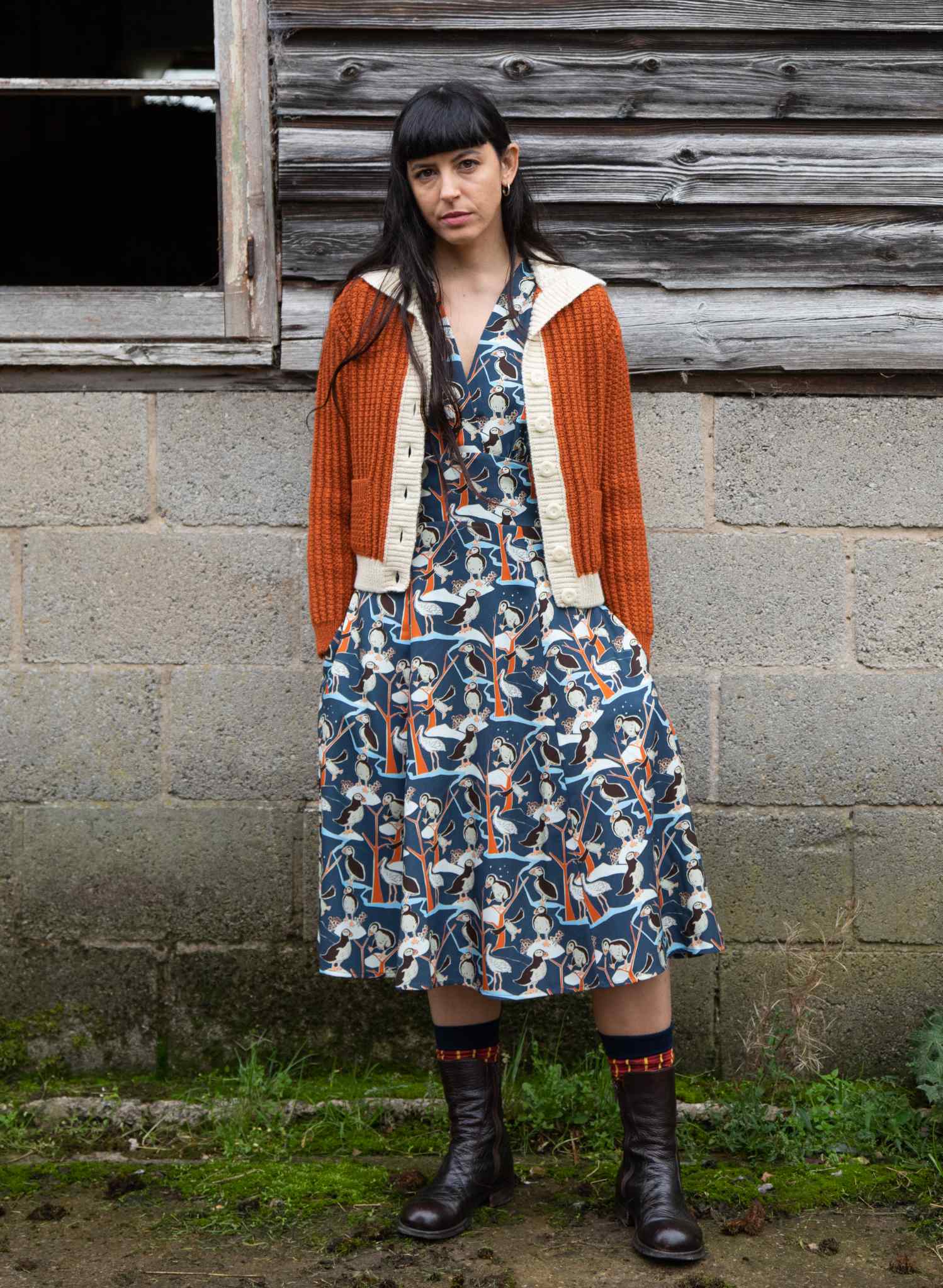 Heritage - 100% British Wool Cardigan - Corvette Rust