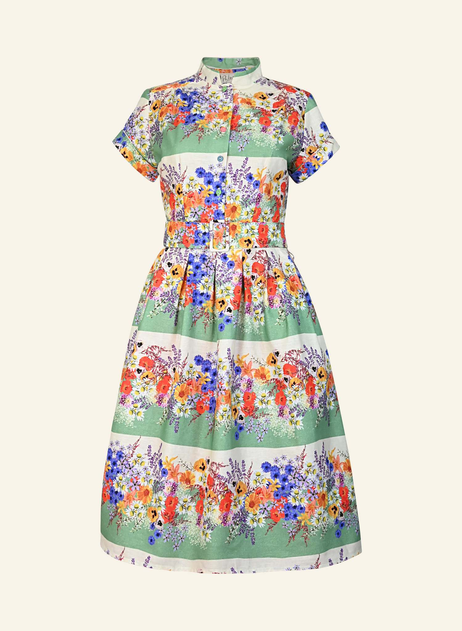 Louise Dress - Green Edible Flowers
