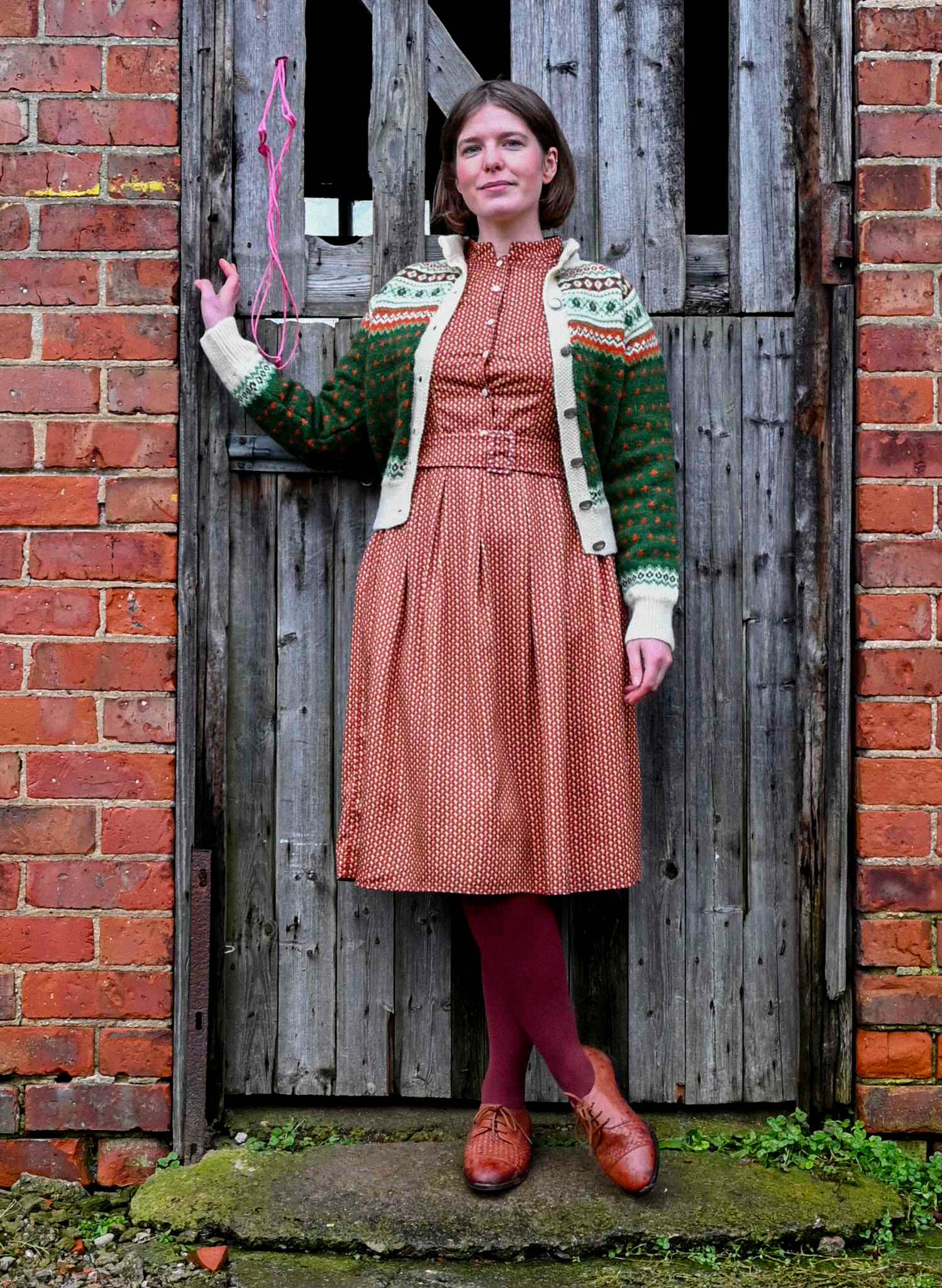 Cynthia - Rust Basket Dress