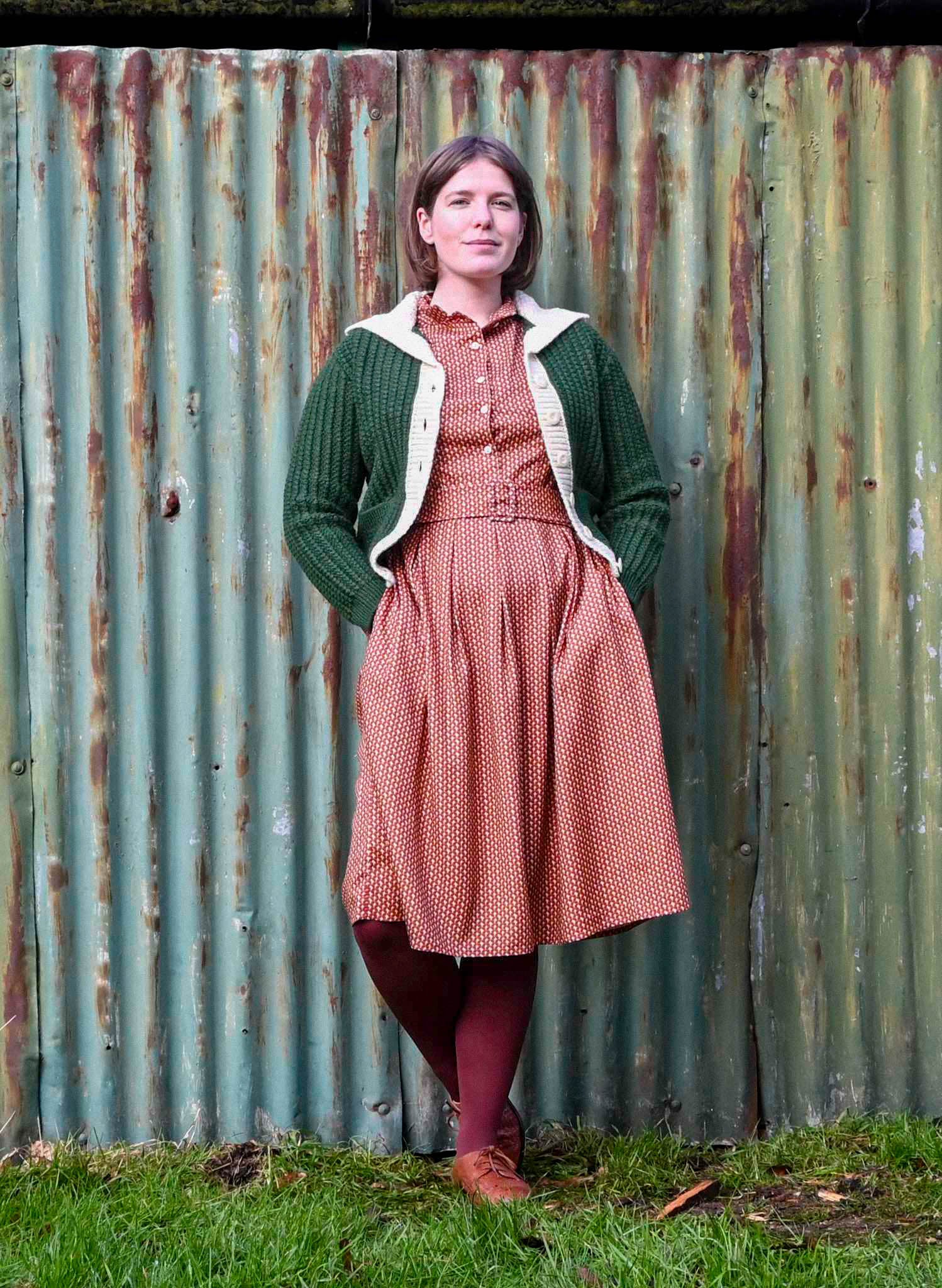 Heritage -  100% British Wool Cardigan - Corvette Green Cardigan