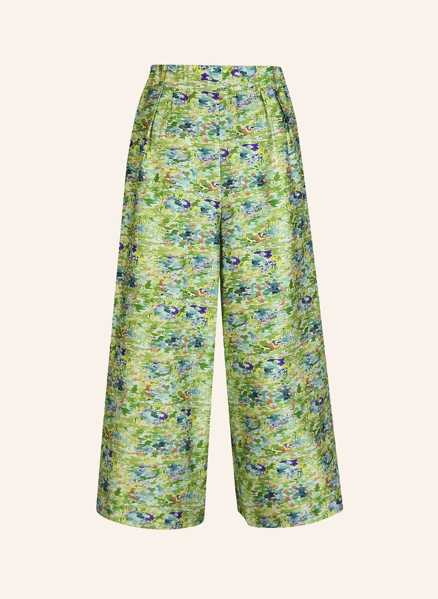 Edith Culotte Trousers - Green Reflections