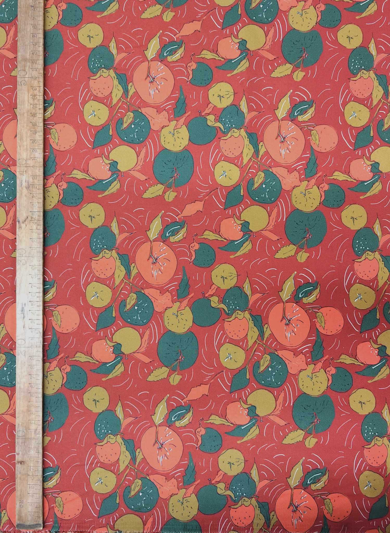 Red Apple Orchard - Cotton Twill - Fabric