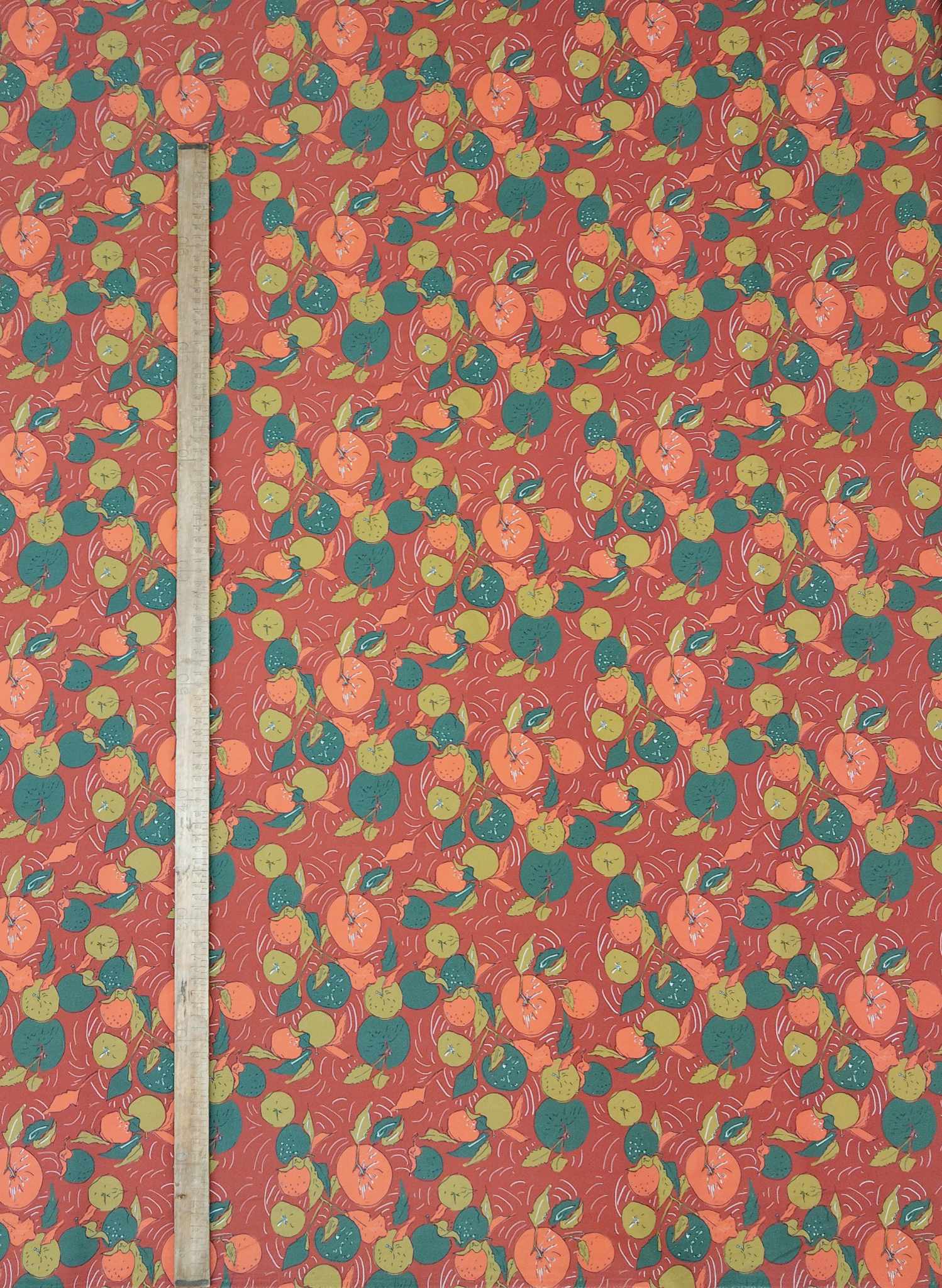 Red Apple Orchard - Cotton Twill - Fabric
