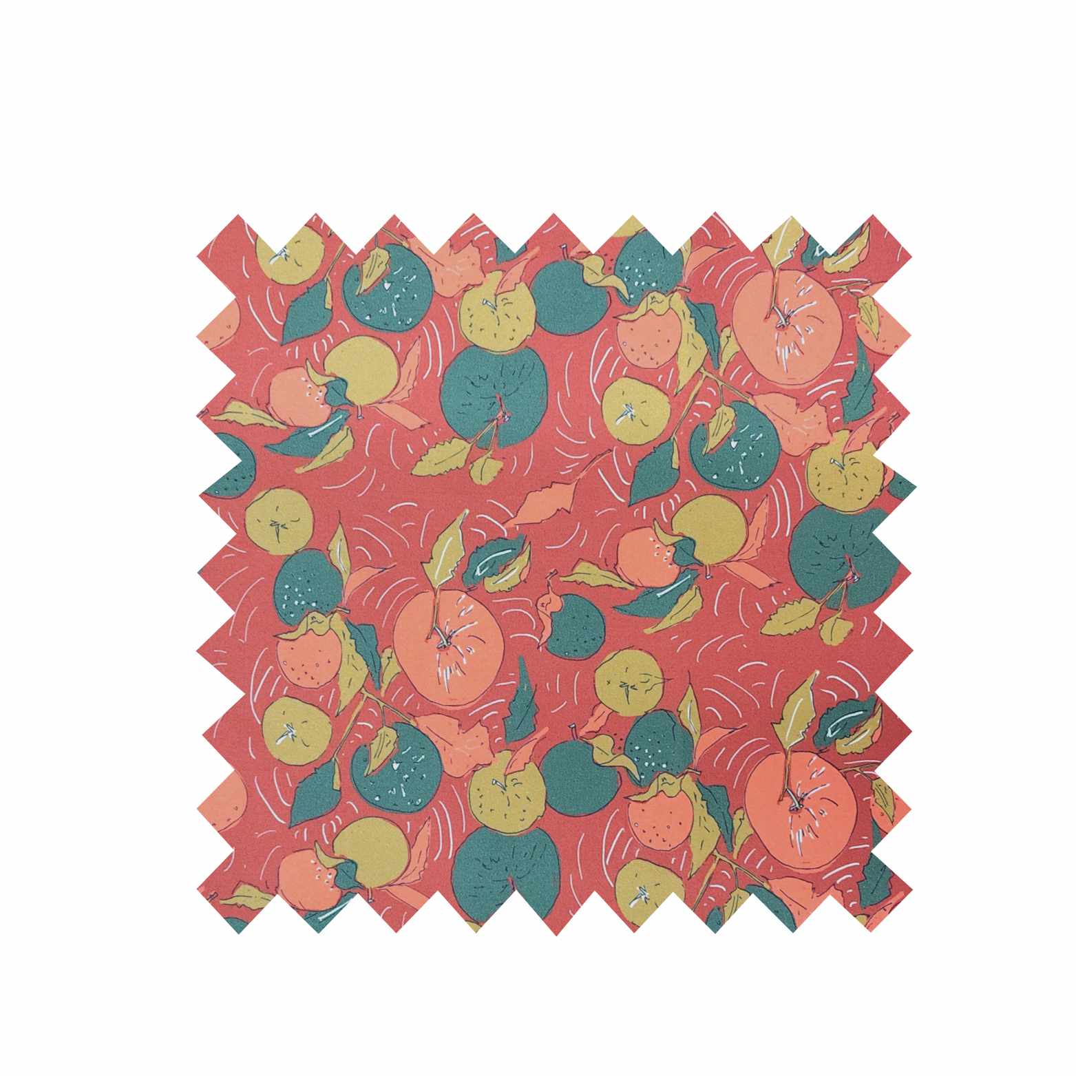 Red Apple Orchard - Cotton Twill - Fabric
