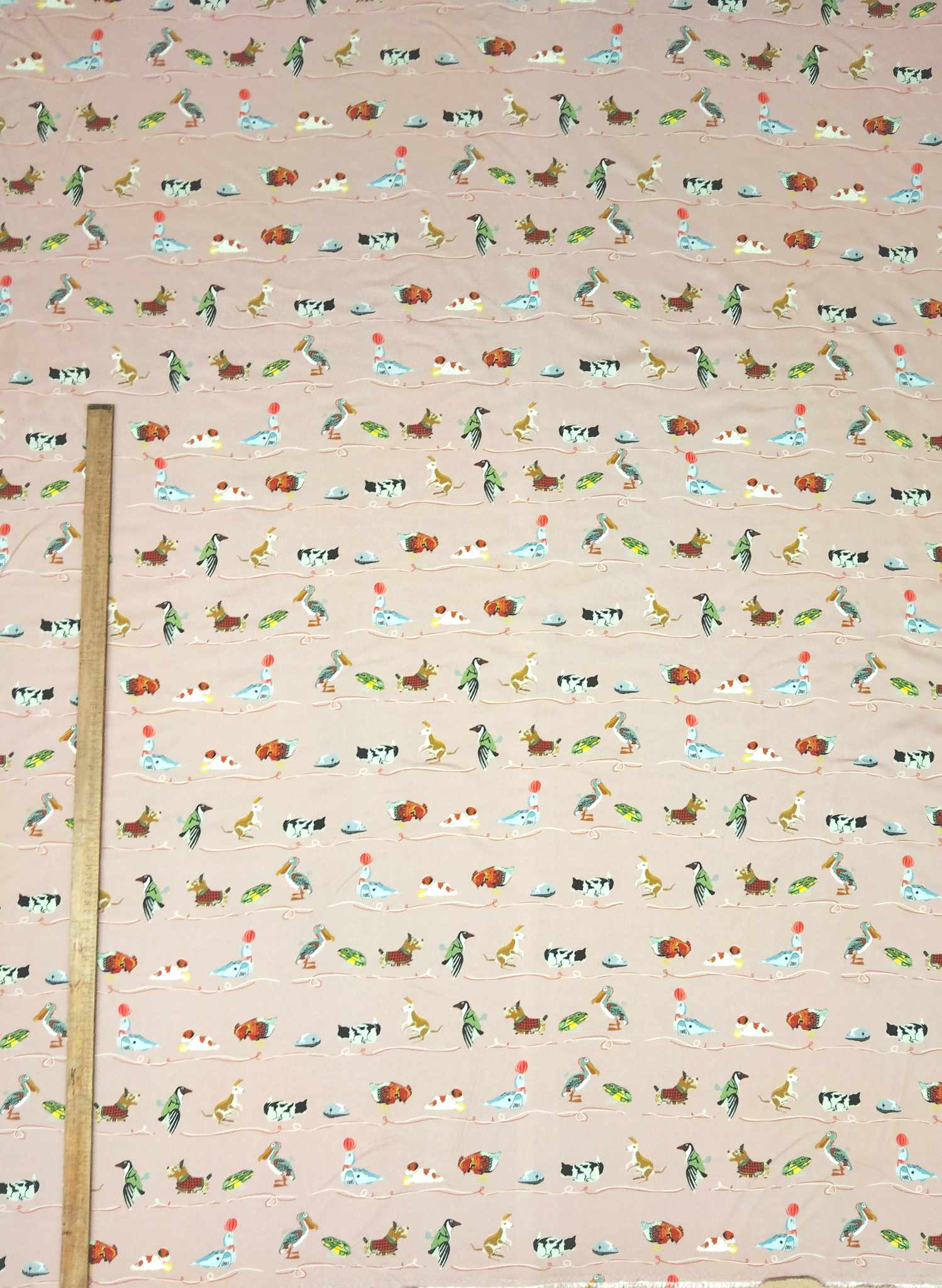 Dusky Pink Mecahical Toys -  Tencel - Fabric