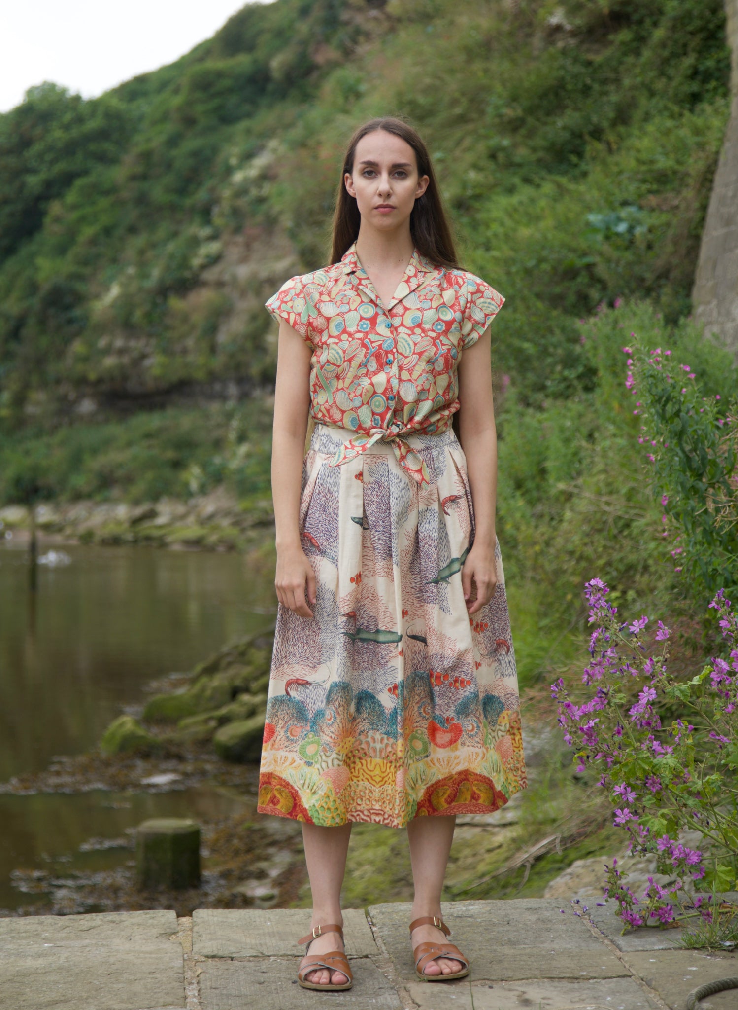 Florence Skirt - Ivory Coastal Migration