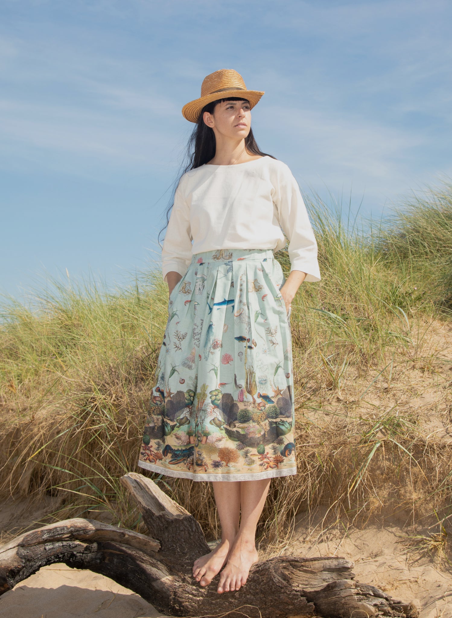 Florence Skirt - Blue Ocean Jellyfish