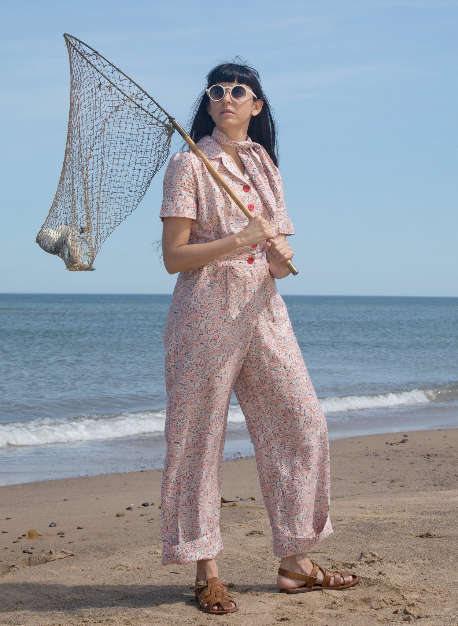 Francesca Long Jumpsuit - Ivory Chips Away