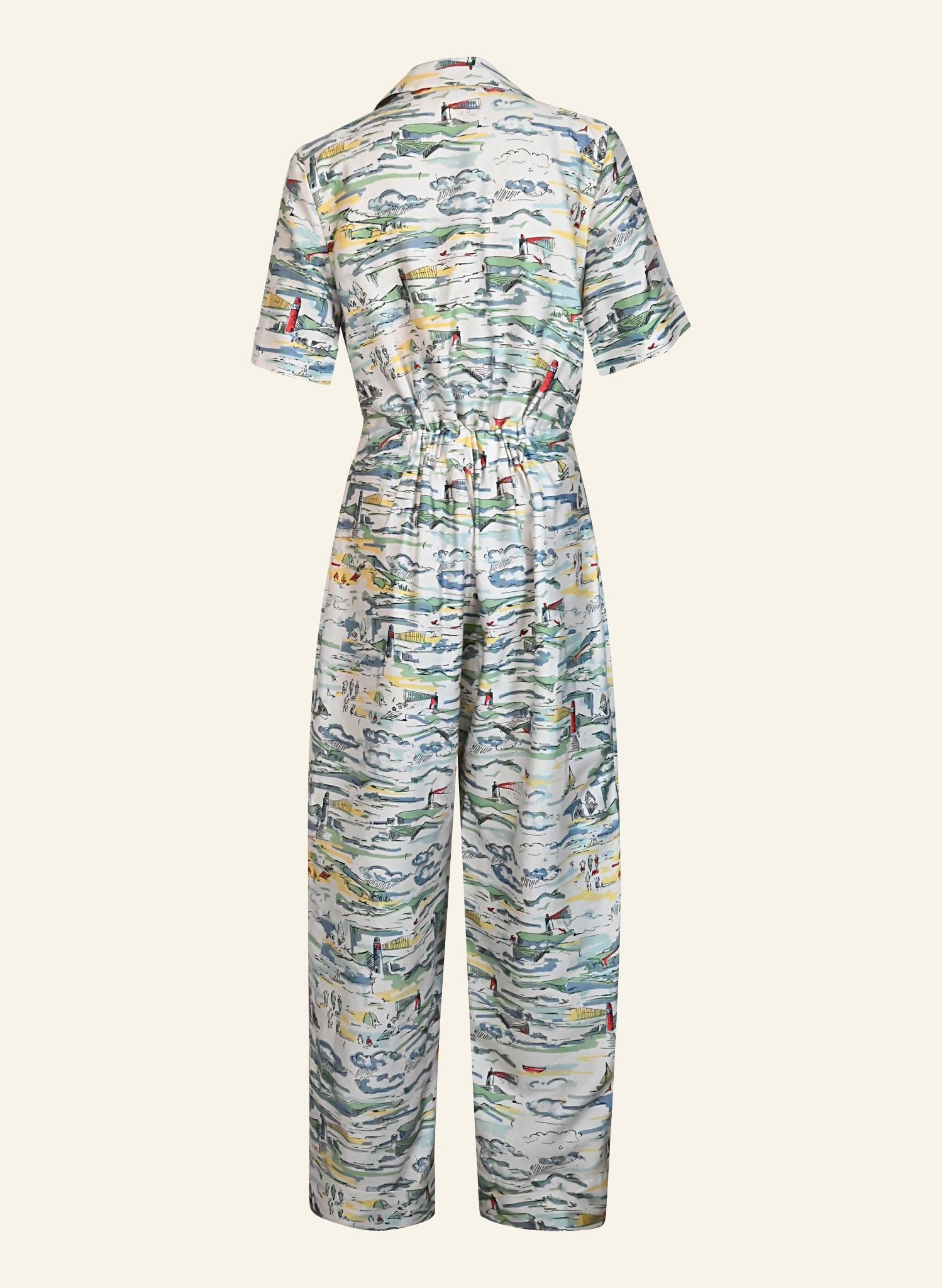 Francesca Long Jumpsuit - Ivory Lighthouse