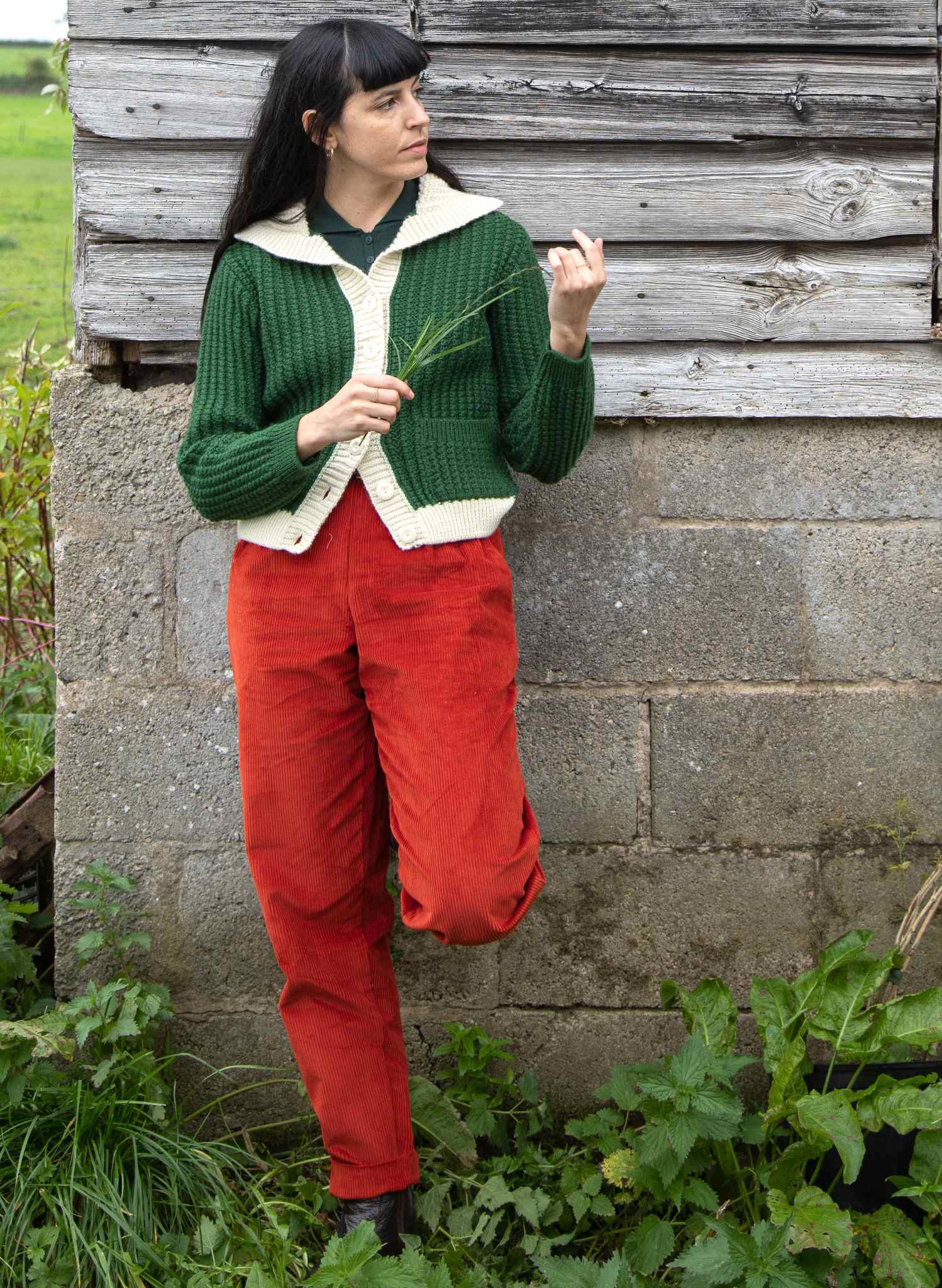 Heritage -  100% British Wool Cardigan - Corvette Green Cardigan