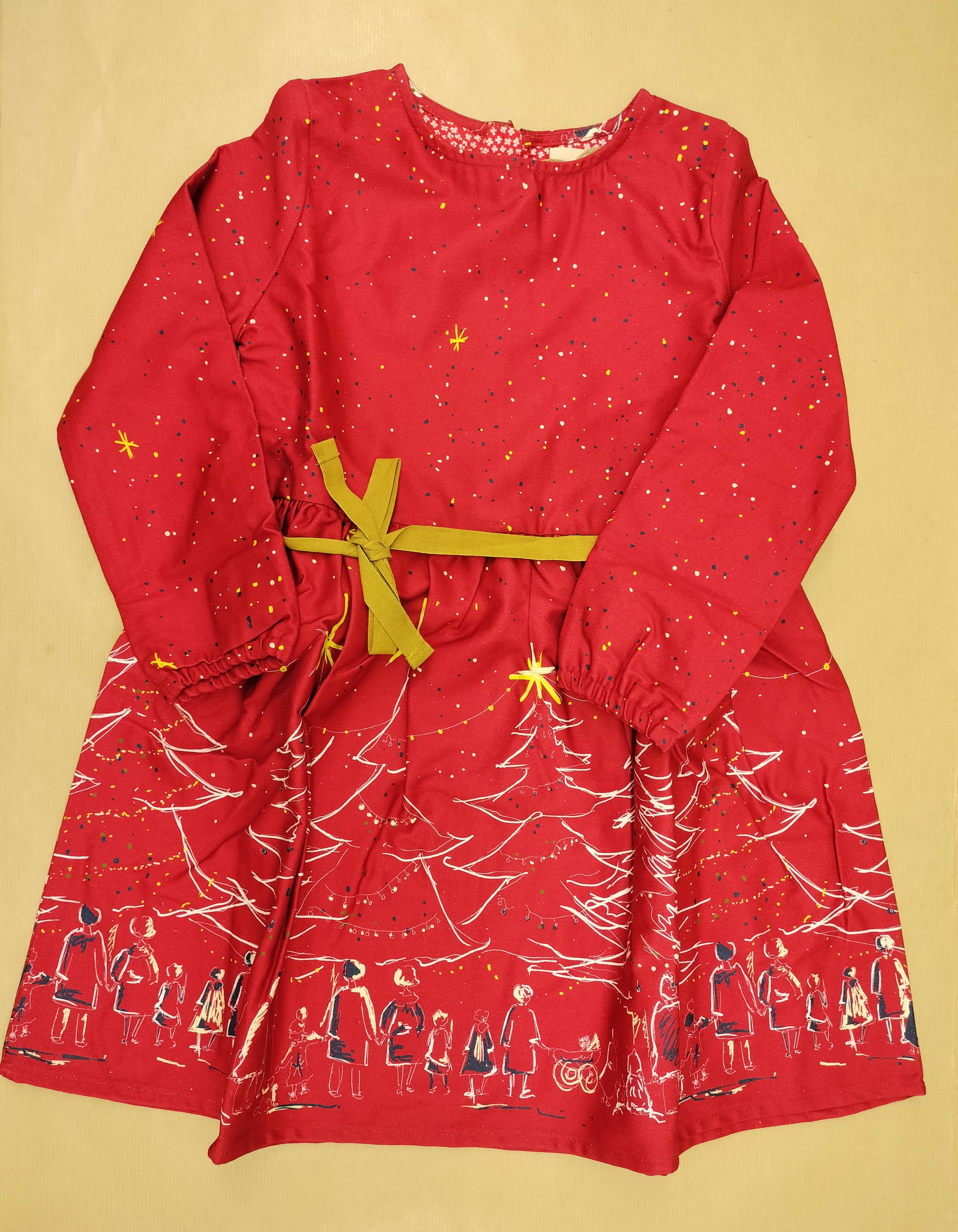 Margaret - Red Christmas Children's Dress