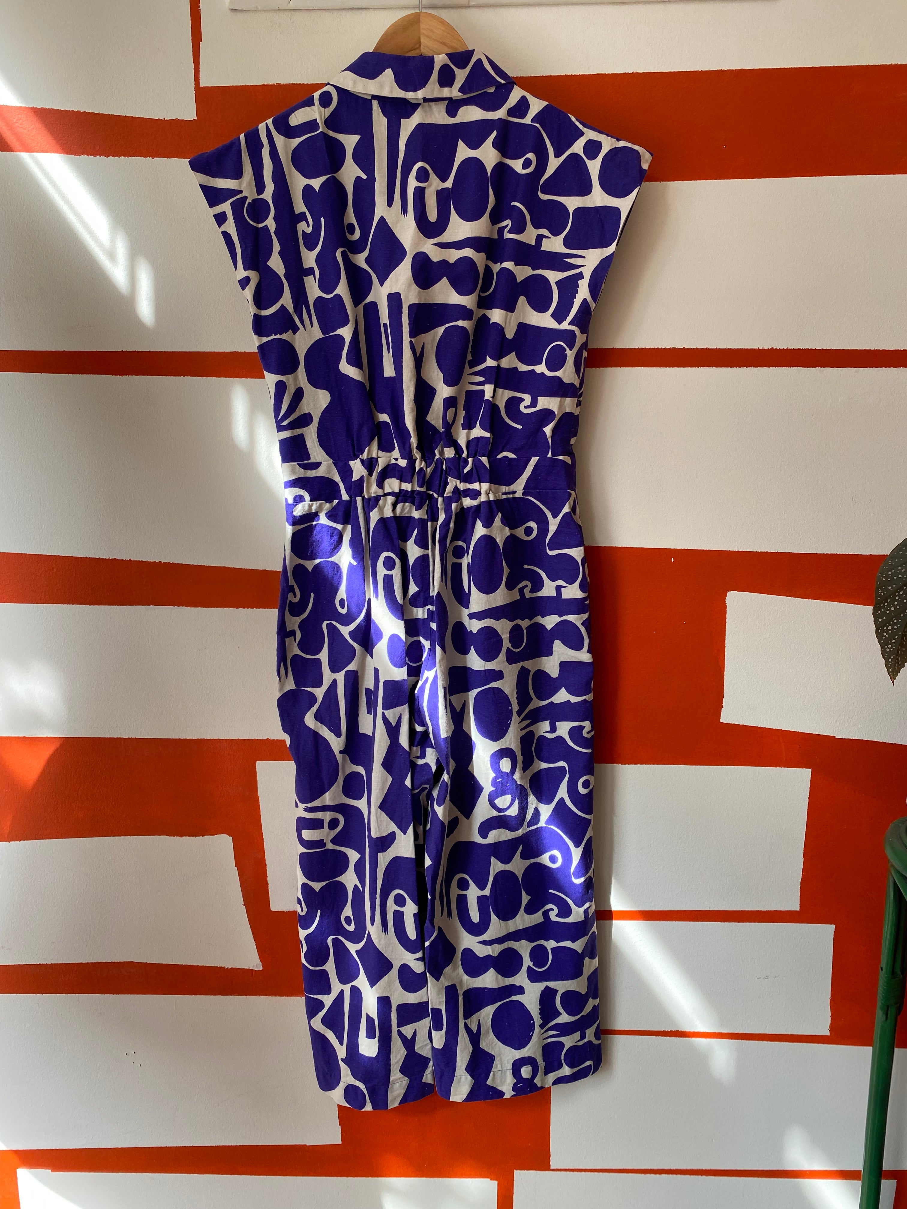 PRE LOVED - Francesca Jumpsuit - Blue Cave - Size 14