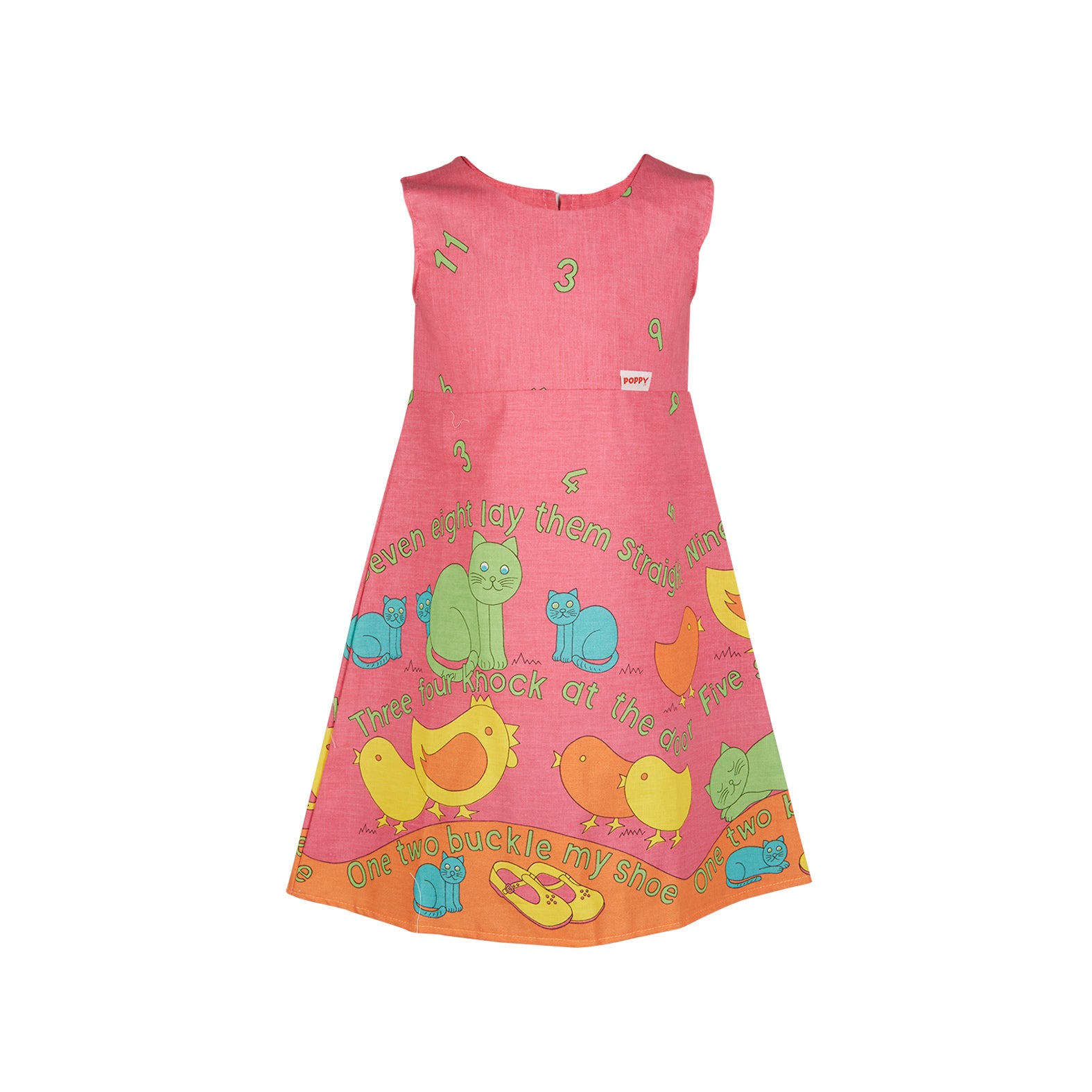 Remnant - 1m - Pink Buckle My Shoe - Cotton Jersey