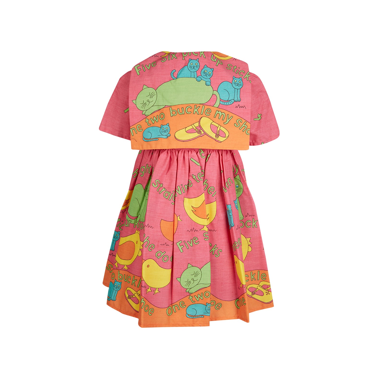 Remnant - 1m - Pink Buckle My Shoe - Cotton Jersey