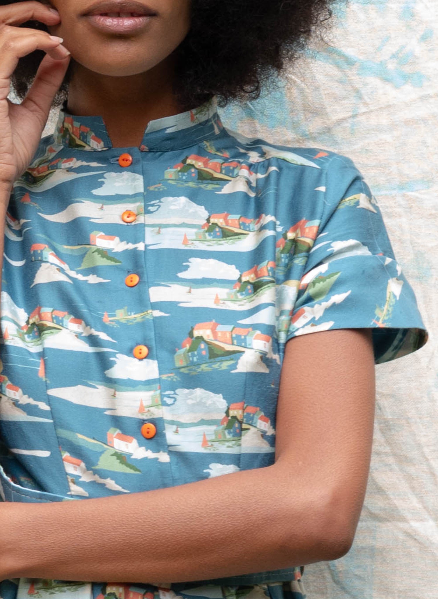 Louise Dress - Blue Robin Hood's Bay