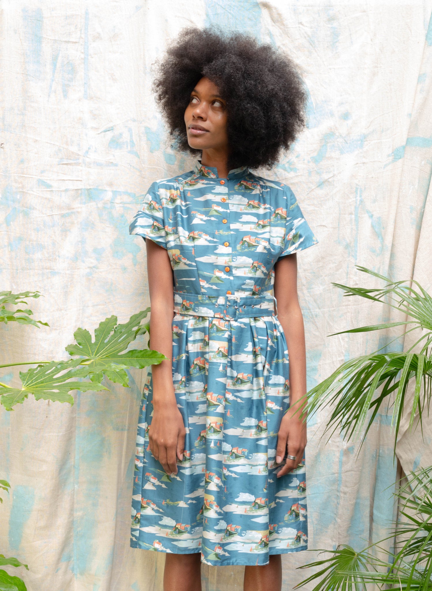 Louise Dress - Blue Robin Hood's Bay