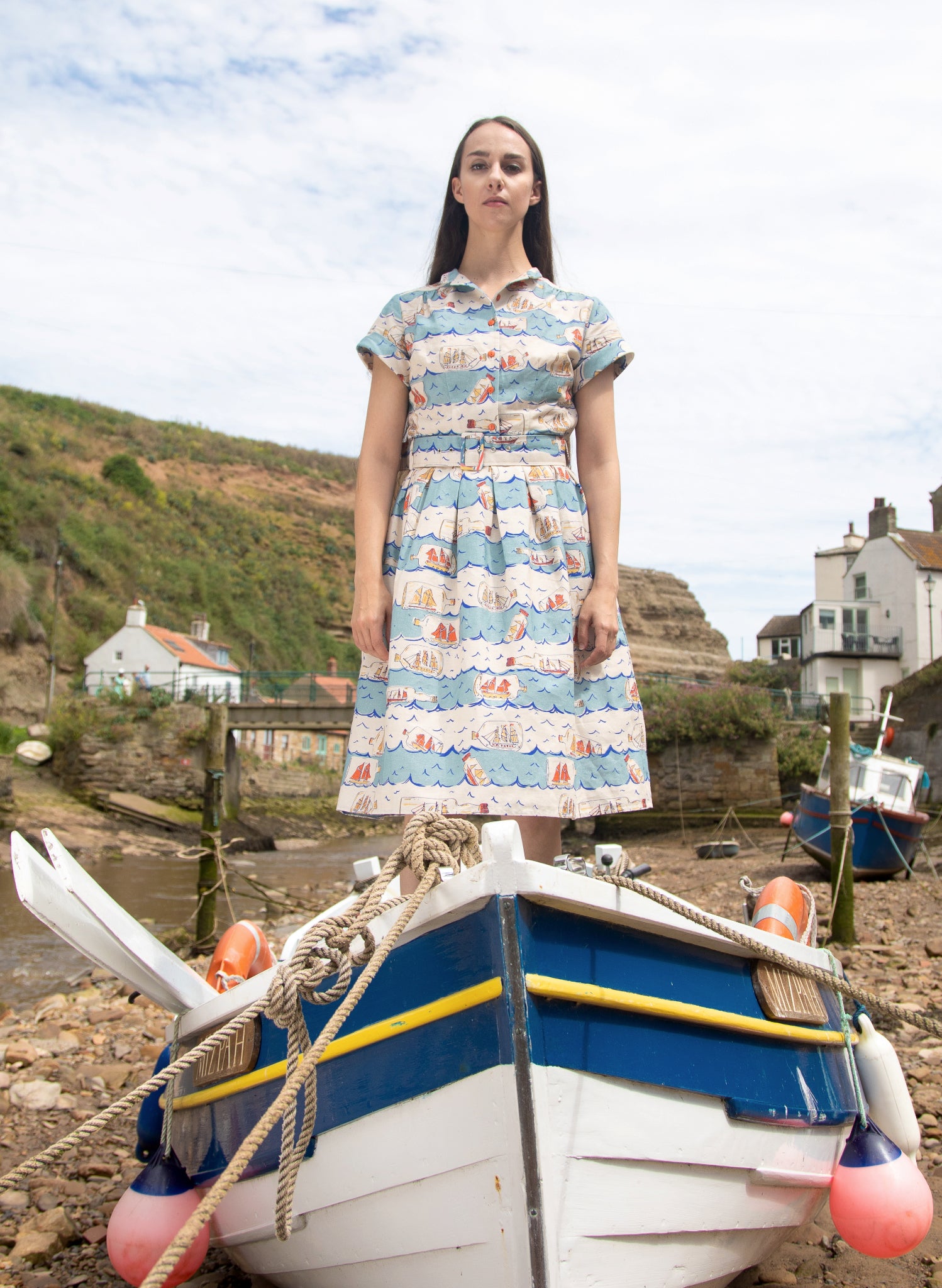 Louise Dress - Blue Ships Ahoy