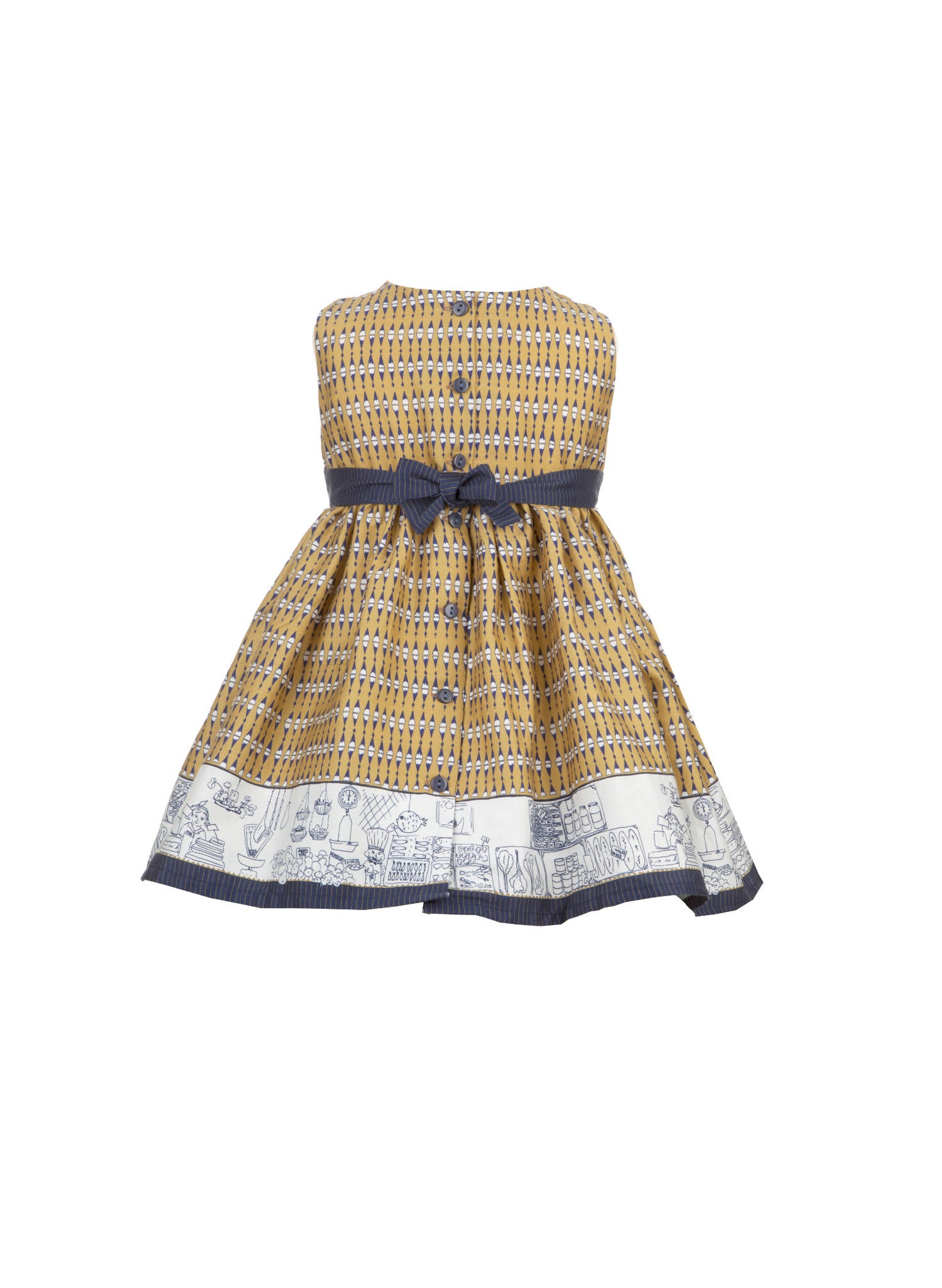 Martha Children's Dress - Gold Delicatessen