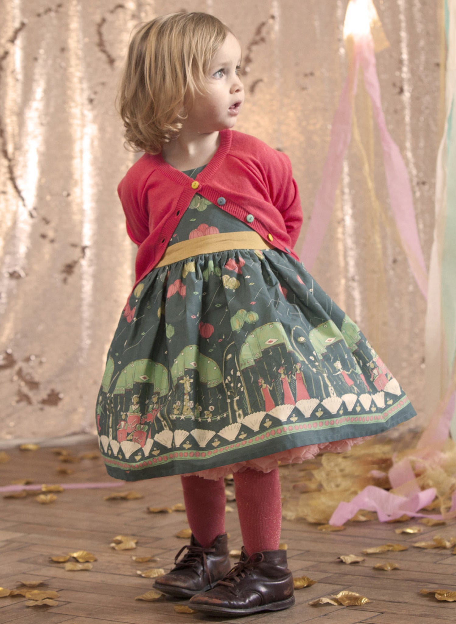 Martha Children's Dress - Teal Ballroom