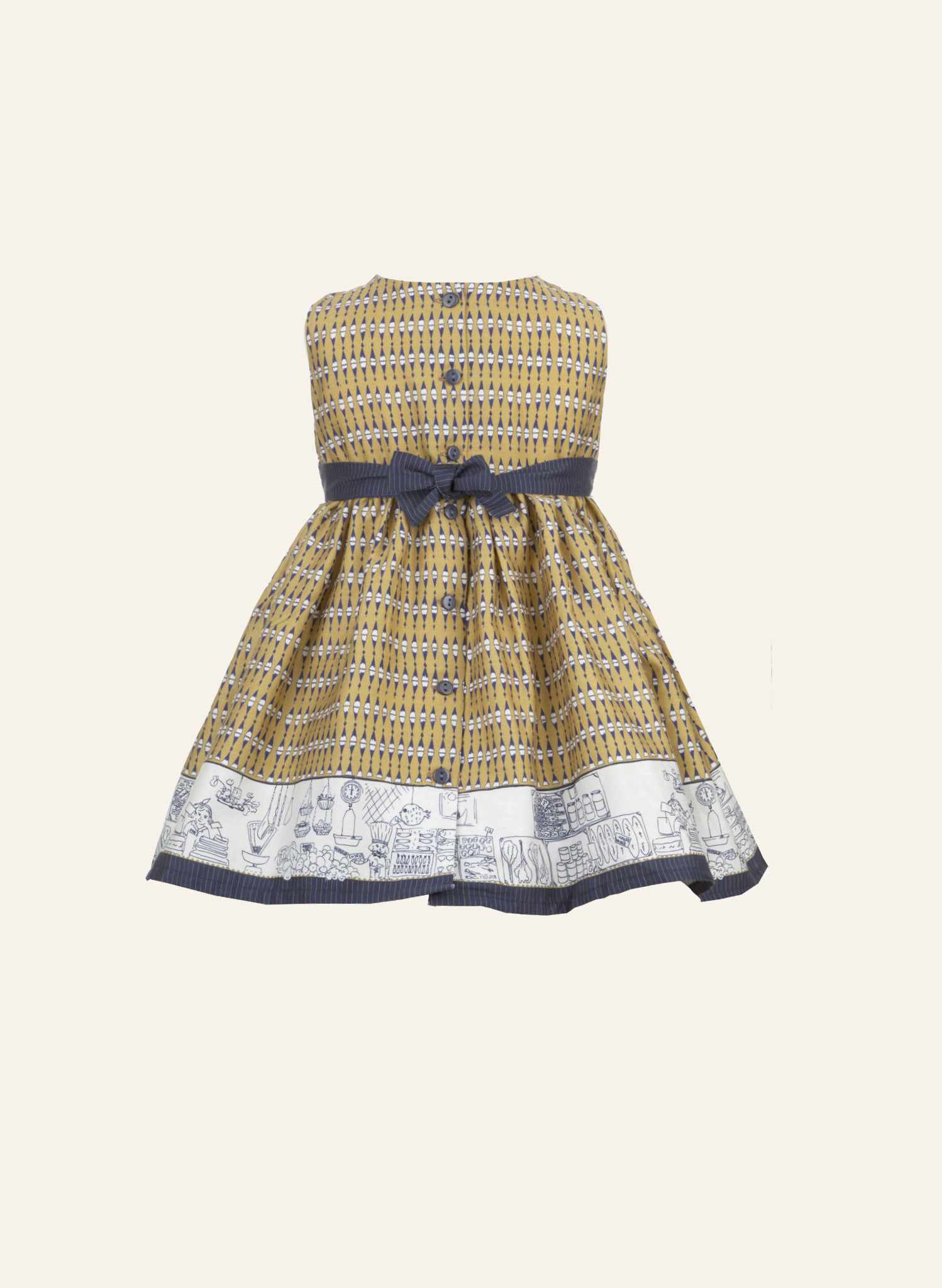 Martha Children's Dress - Gold Delicatessen