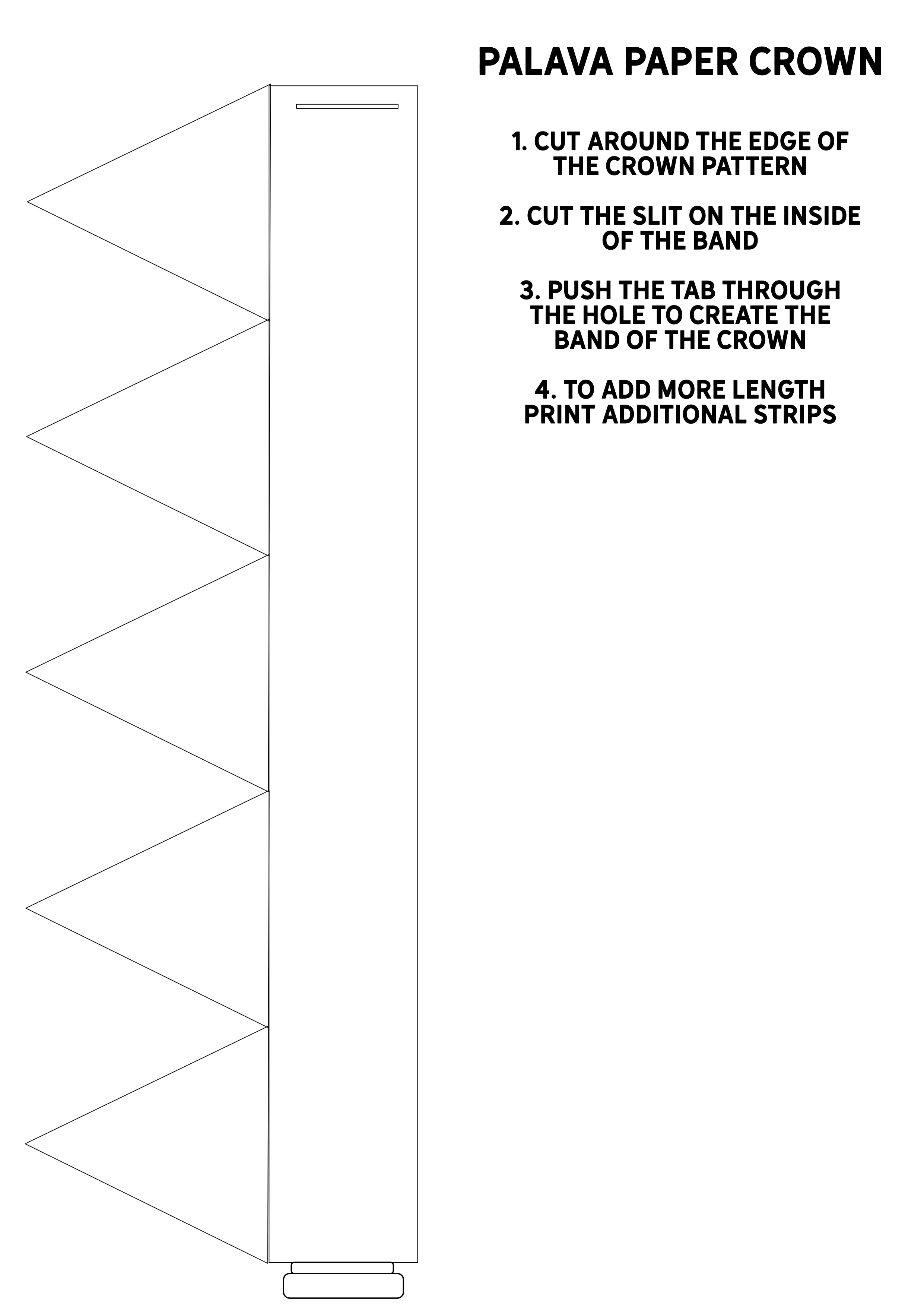 DIY Christmas Crown - Colour Your Own Template