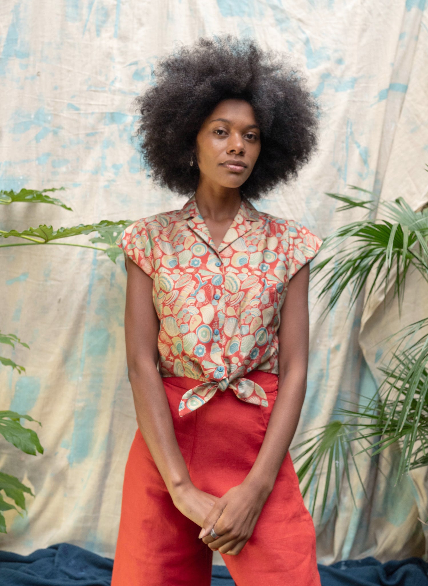 Peggy Top - Dark Coral Shells