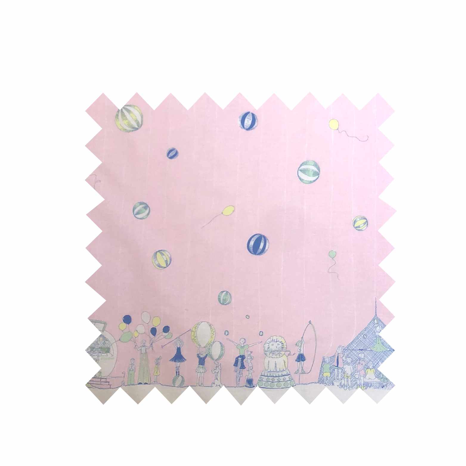 Seconds Circus Roll Up Roll Up - Pink - Cotton Fabric