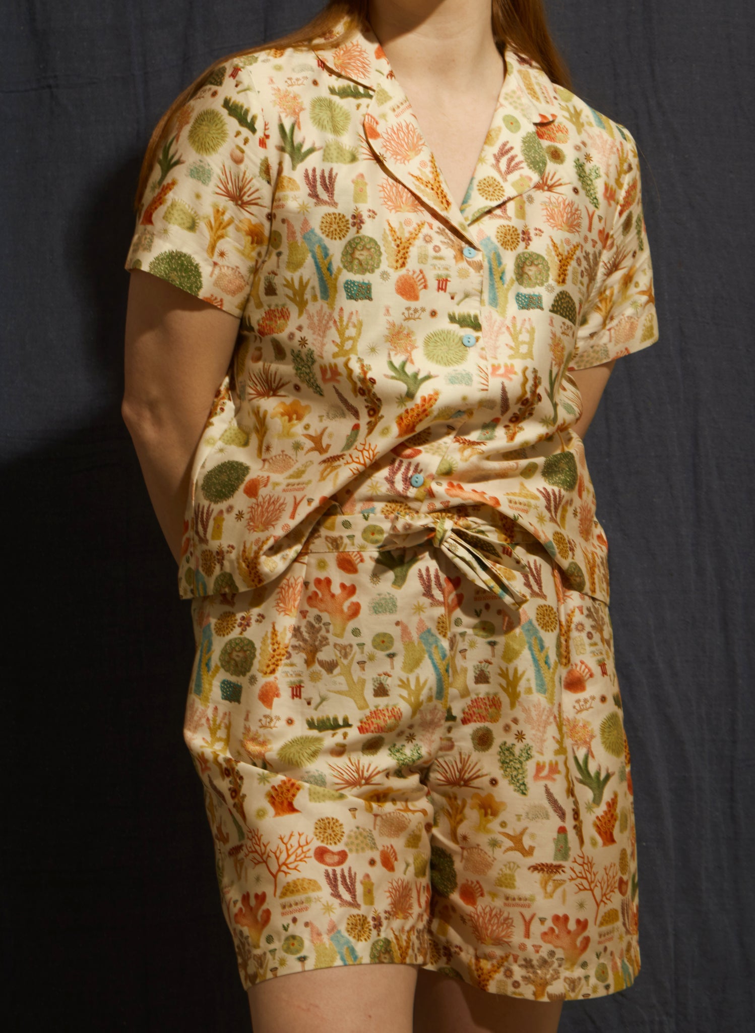 Pyjamas - Cream Coral Reef