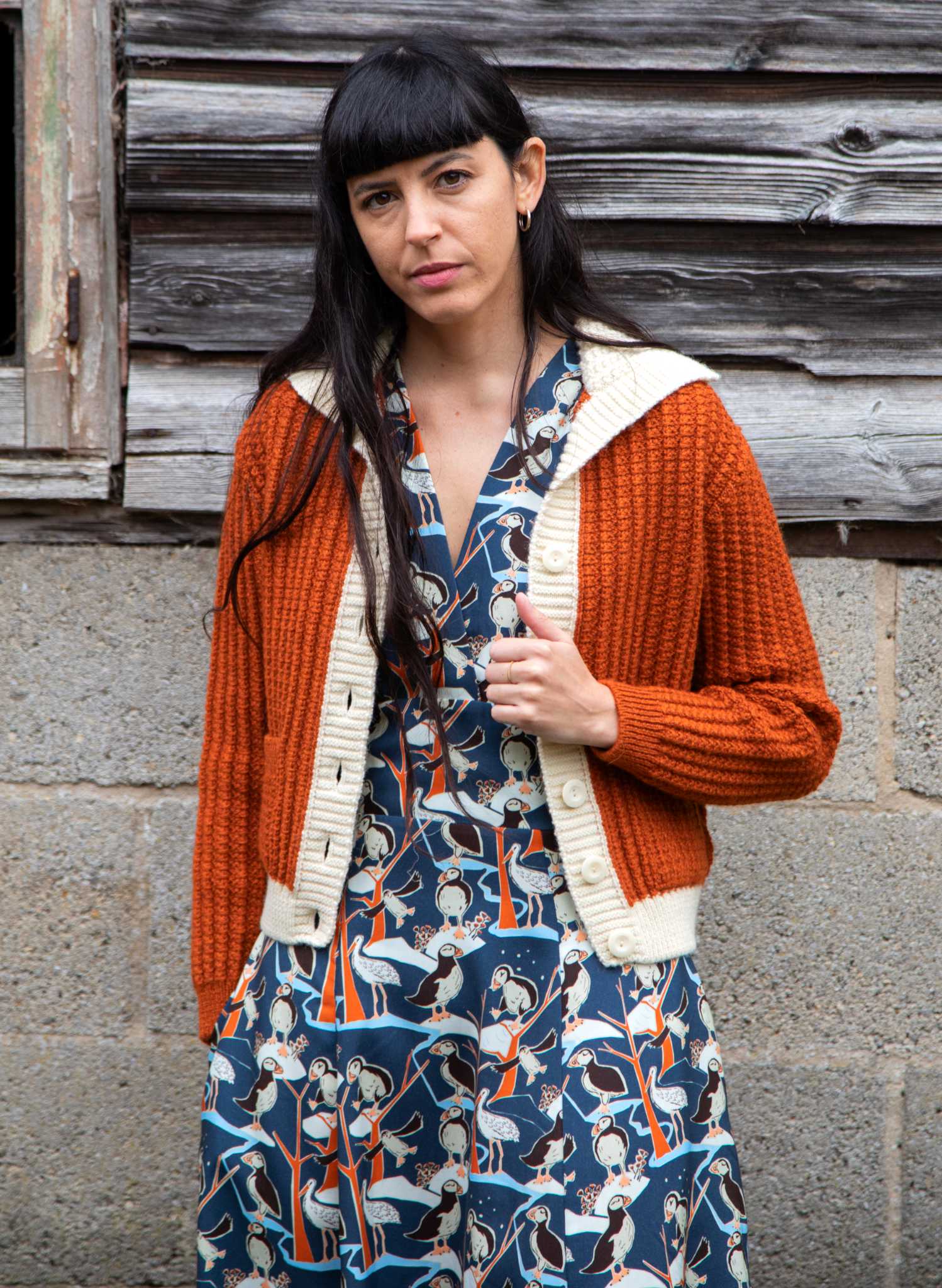 Heritage - 100% British Wool Cardigan - Corvette Rust