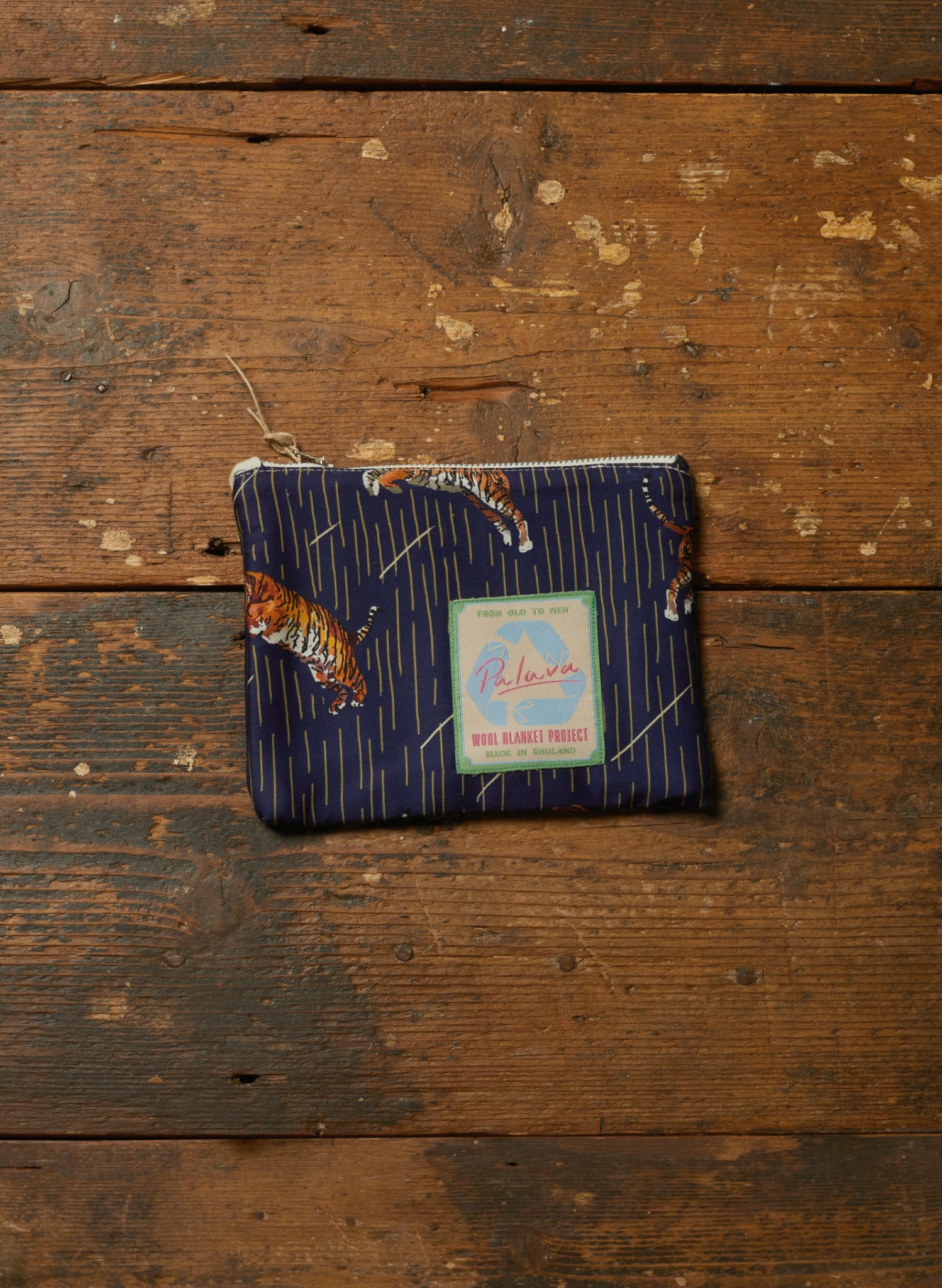 Zip-Up Pouch - Small - Navy Tiger