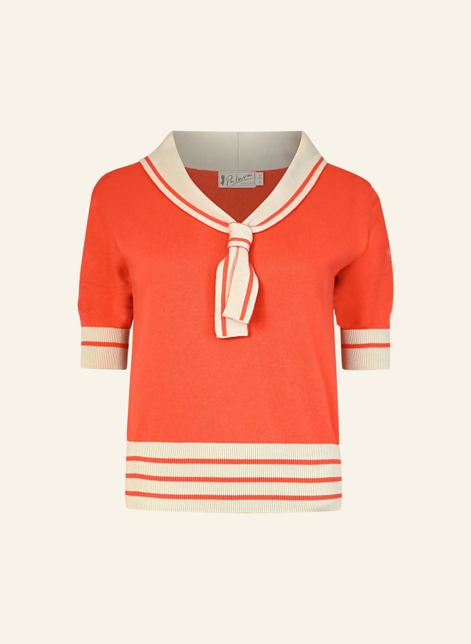 Sailor Knitted Top - Coral