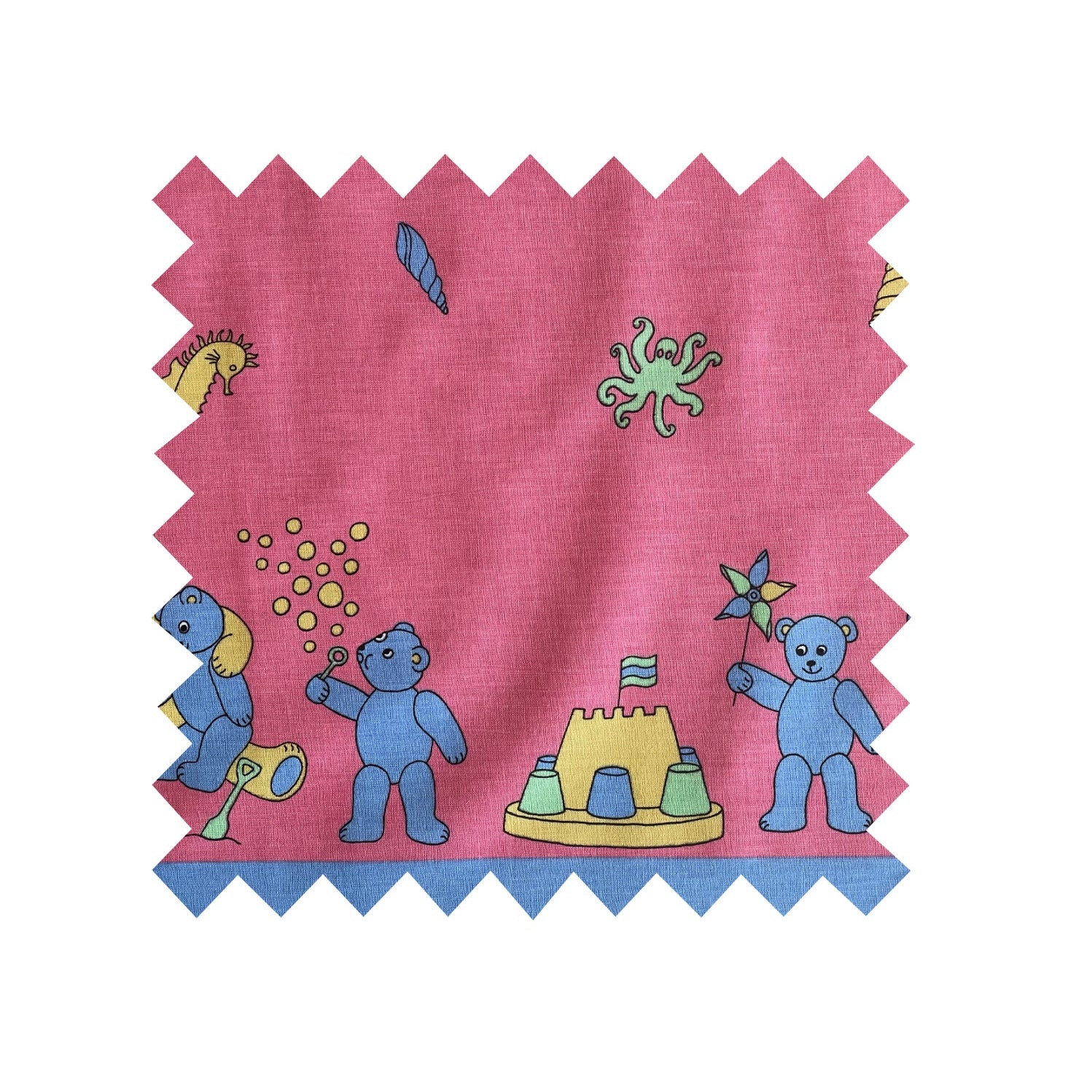 Seaside Bear Pink - Cotton