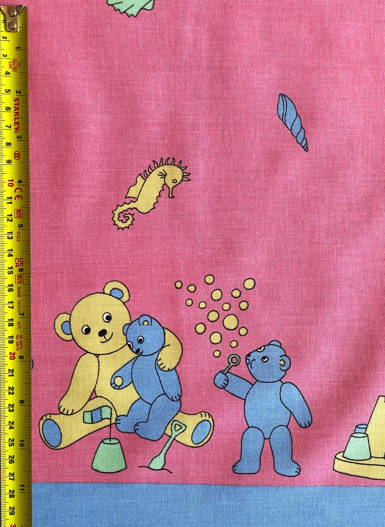 Seaside Bear Pink - Cotton