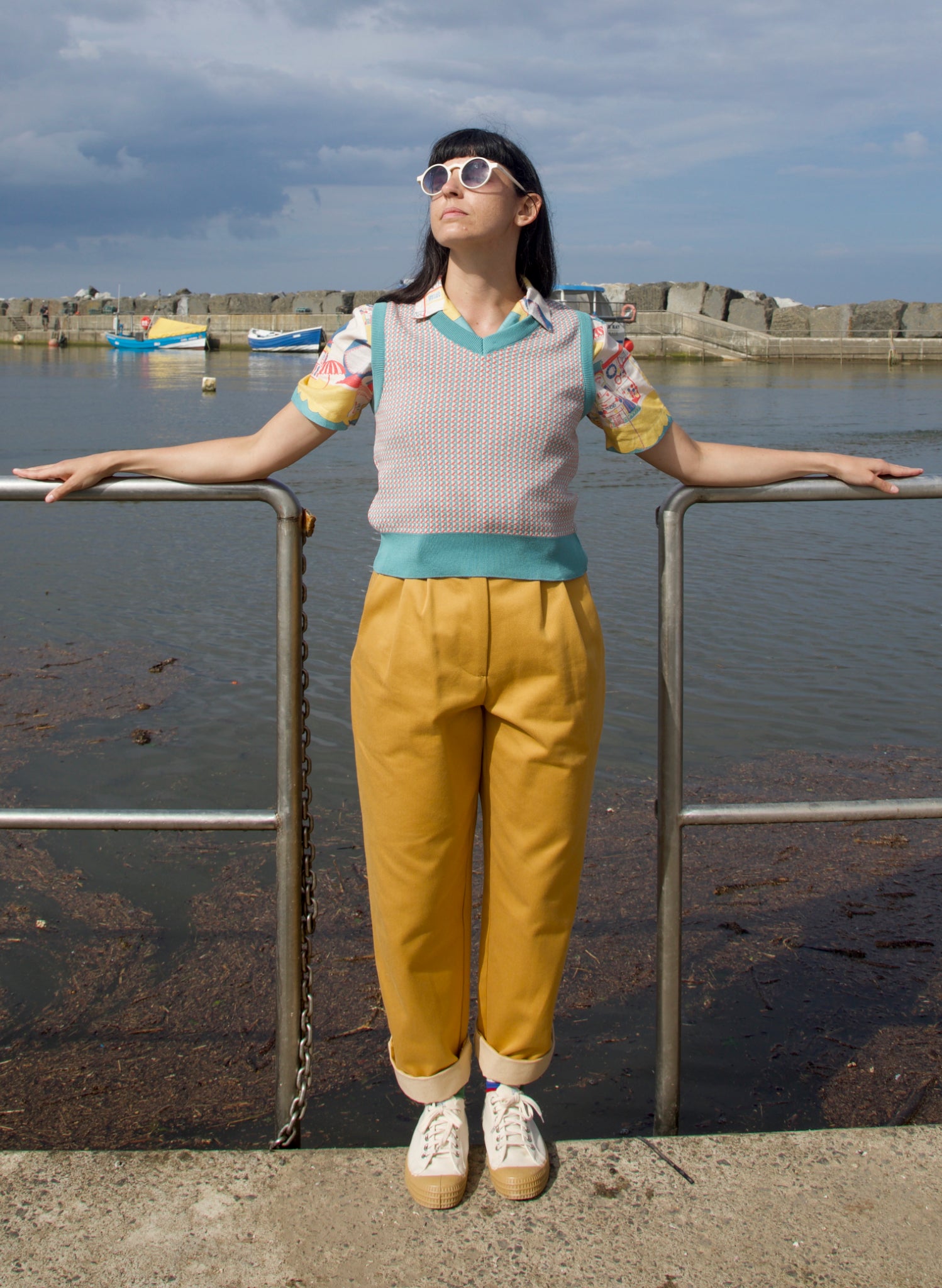 Shirley Tank Top - Teal Fly Away