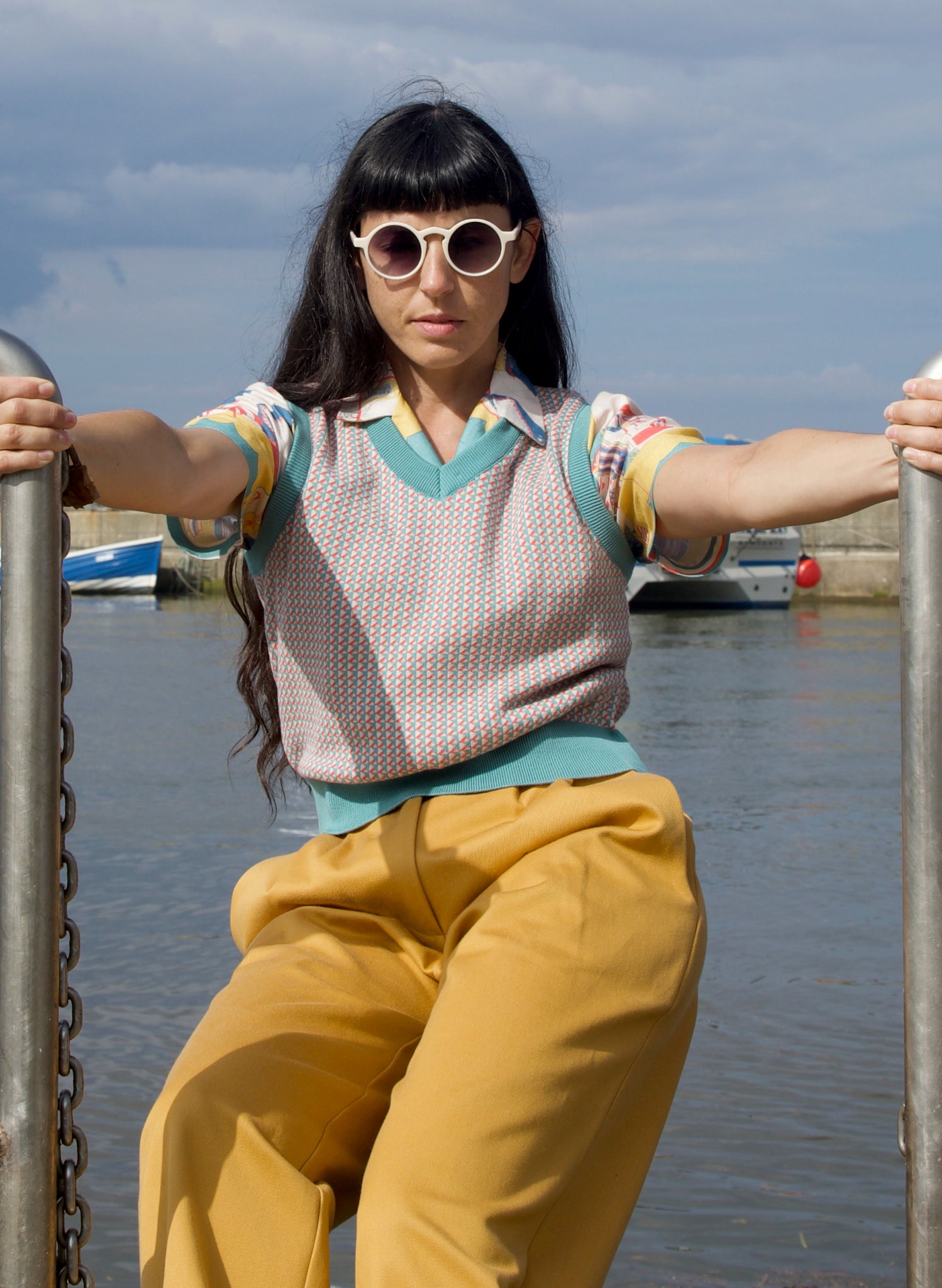 Shirley Tank Top - Teal Fly Away