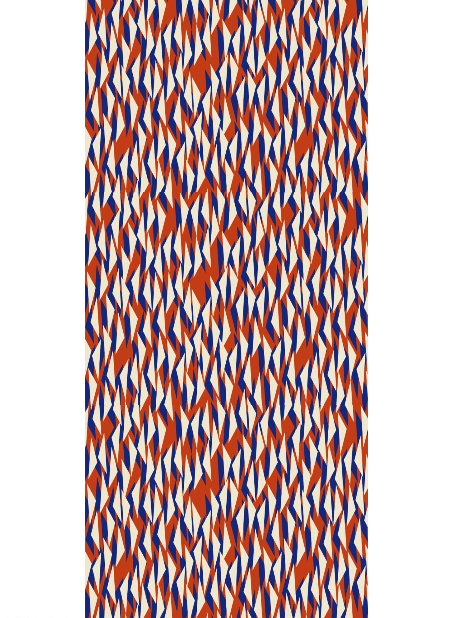 Remnant - 148cm x 100cm - Red Tigerfish - Cotton Linen Blend - Fabric