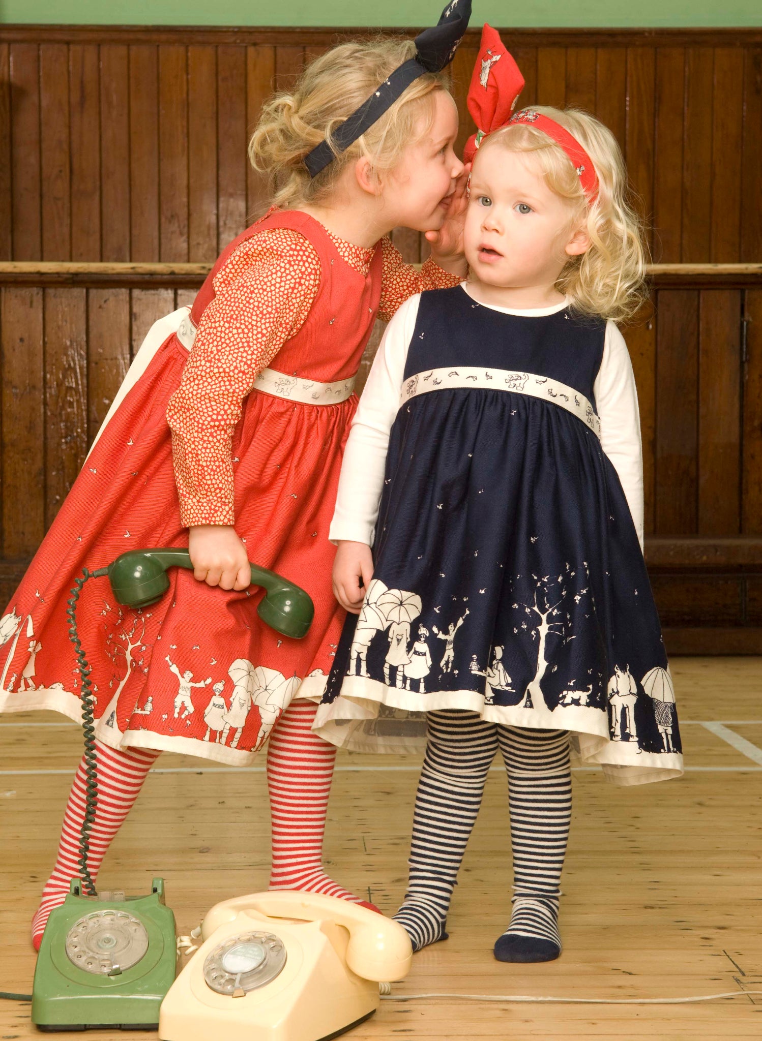 Baby Tights - Navy / Cream Stripe