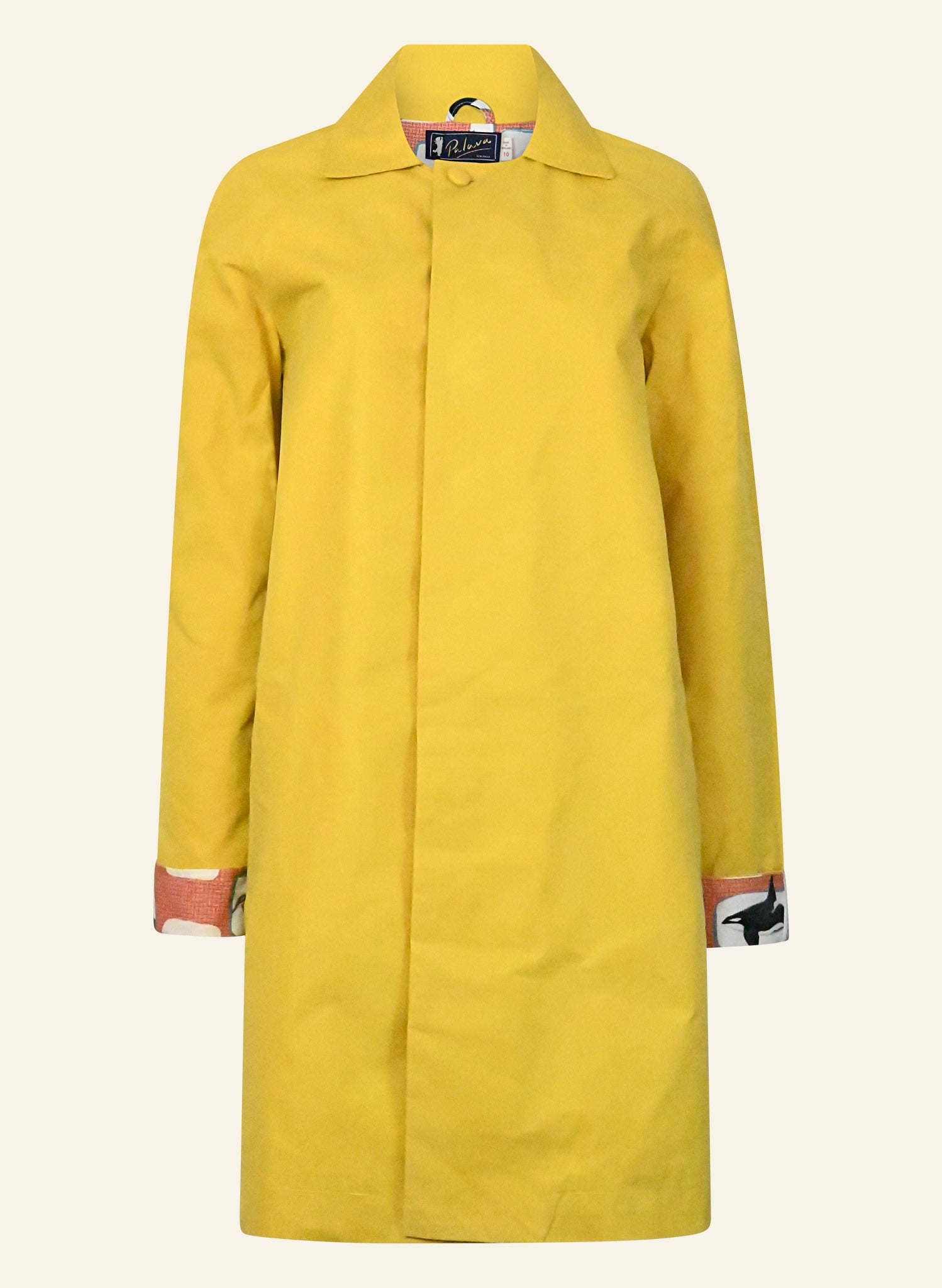 Heritage - Yellow Trench Coat - Red Coastal Memoirs Lining