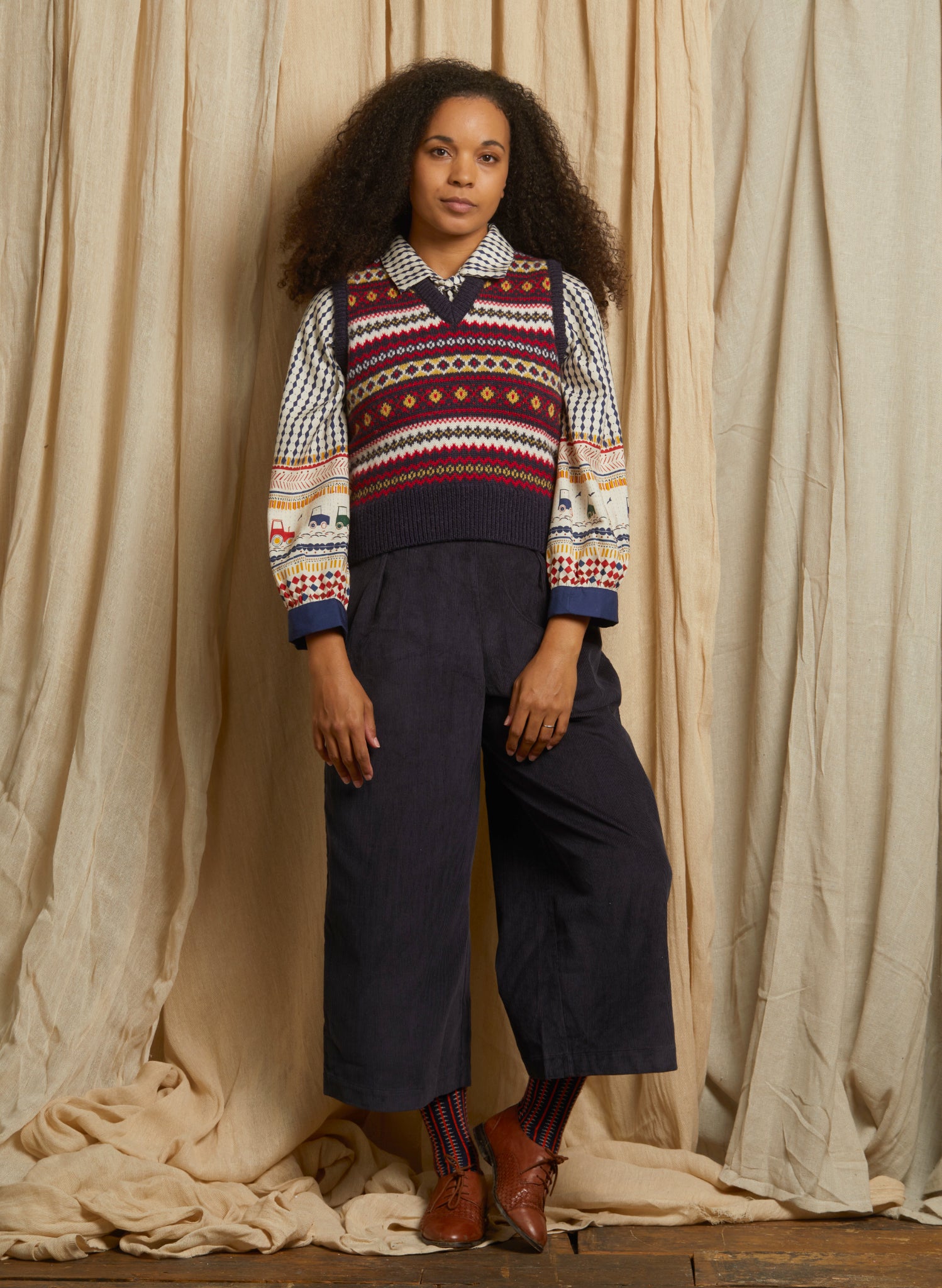 Heritage - Valerie Navy Tank Top