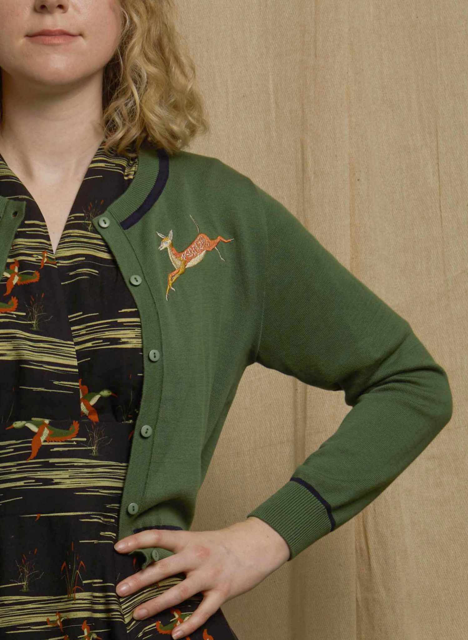 Rita Long-sleeve - Black Flying Ducks Dress